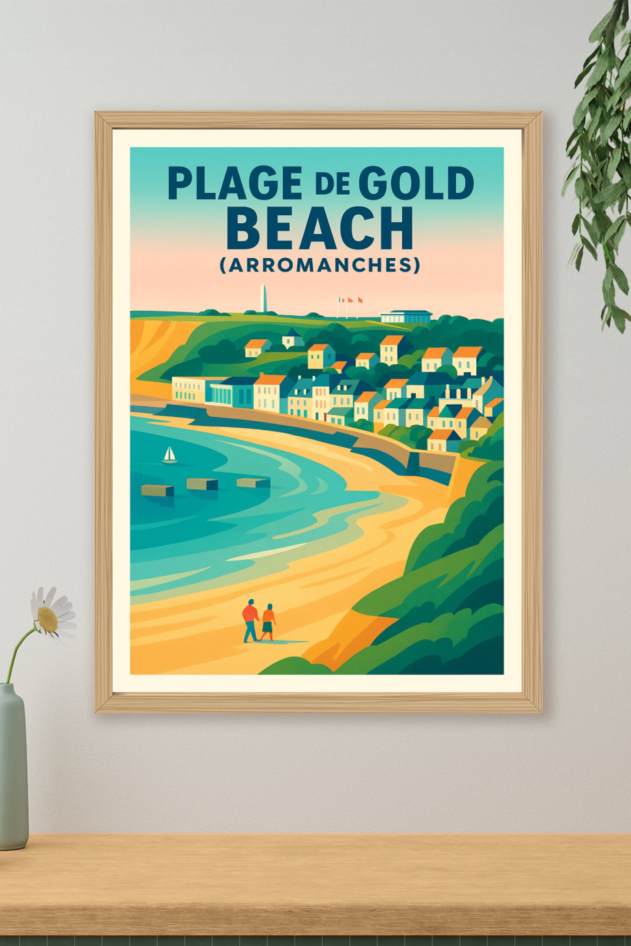 Affiche de Gold Beach Arromanches - L'histoire et la beauté de la Normandie