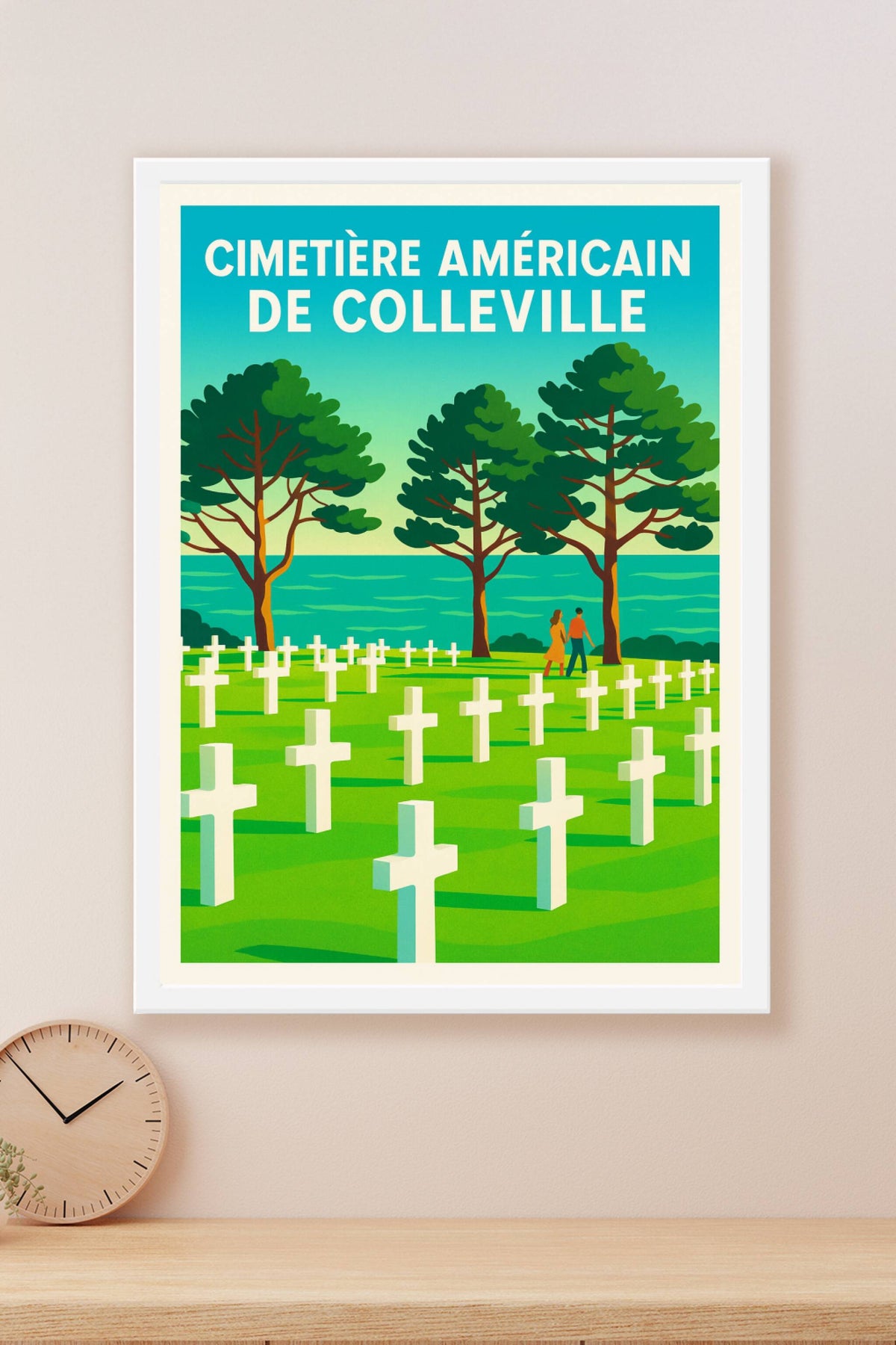 Affiche de Colleville-sur-Mer - Hommage et Sérénité en Normandie
