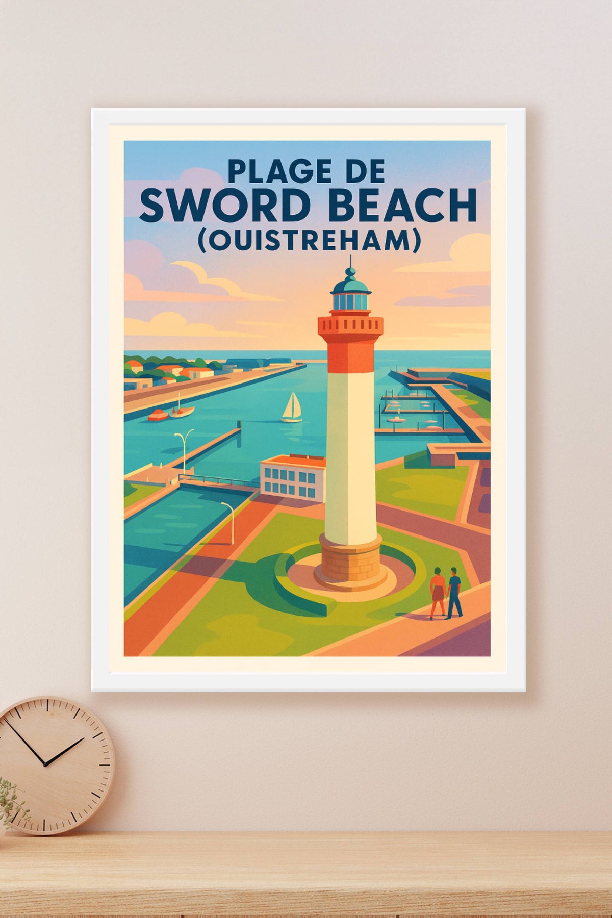 Affiche de Sword Beach (Ouistreham) - L'élégance historique de la Côte de Nacre