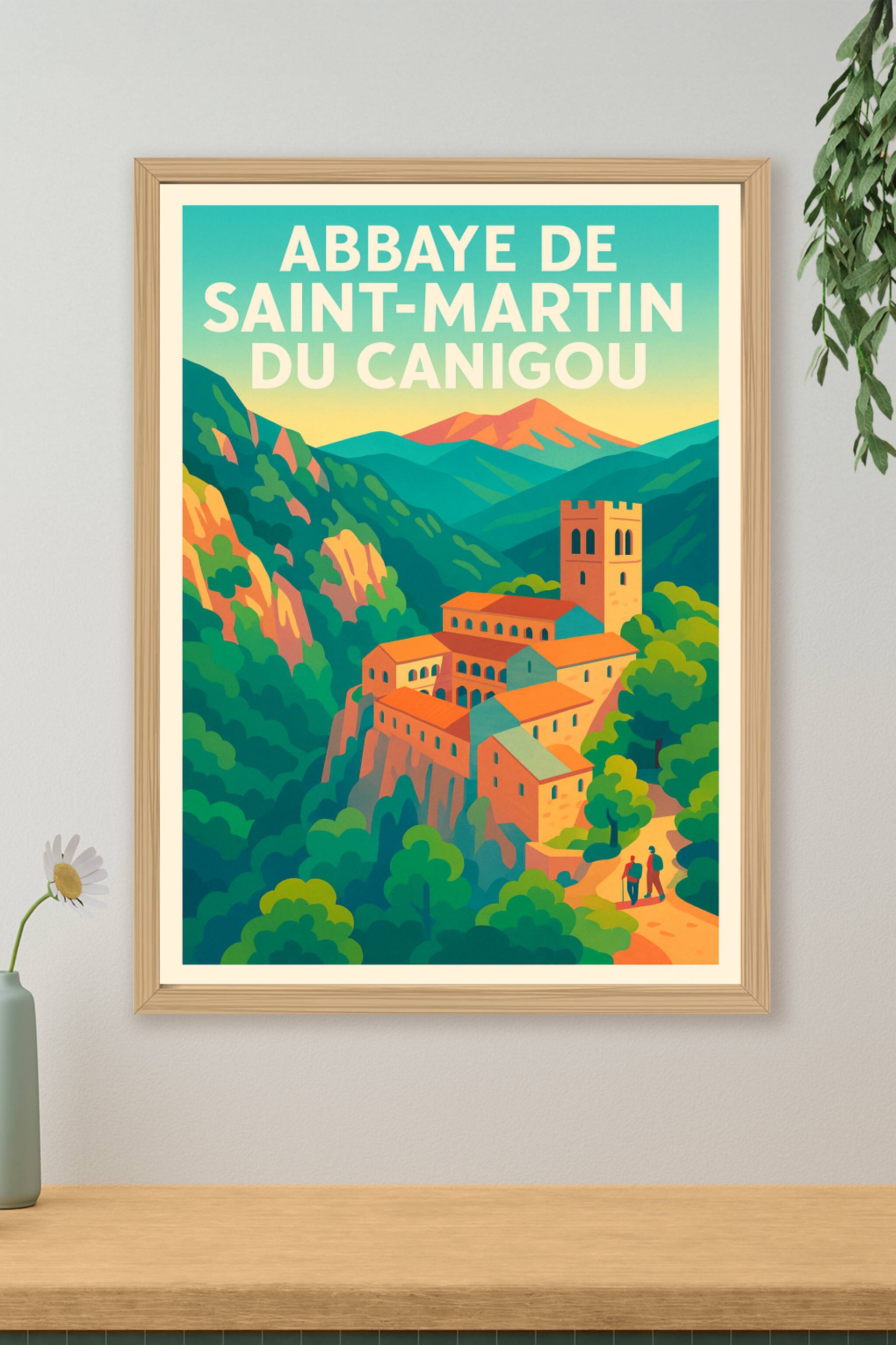 Affiche de Abbaye de Saint-Martin du Canigou - Un joyau roman niché dans les Pyrénées