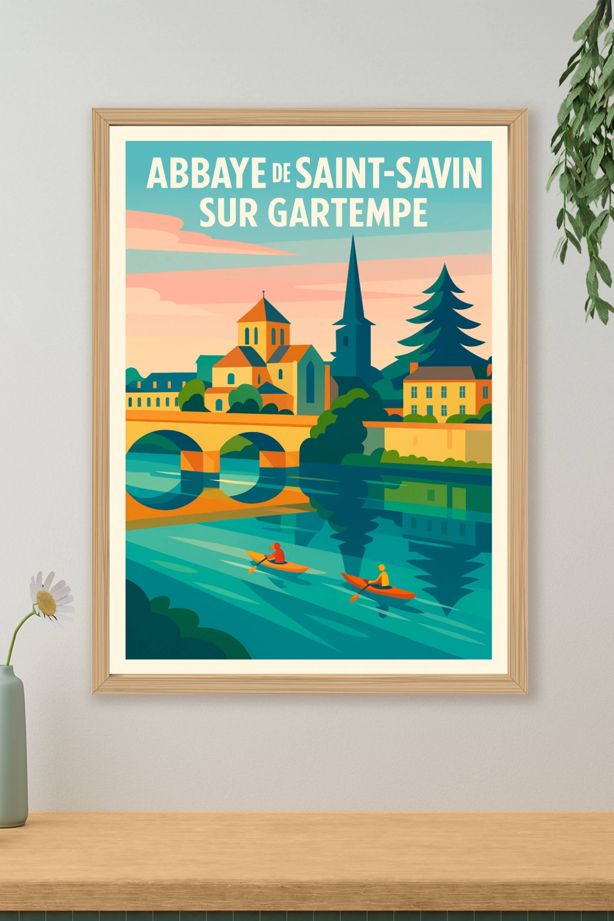 Affiche de Saint-Savin sur Gartempe - La Chapelle Sixtine du Poitou chez vous