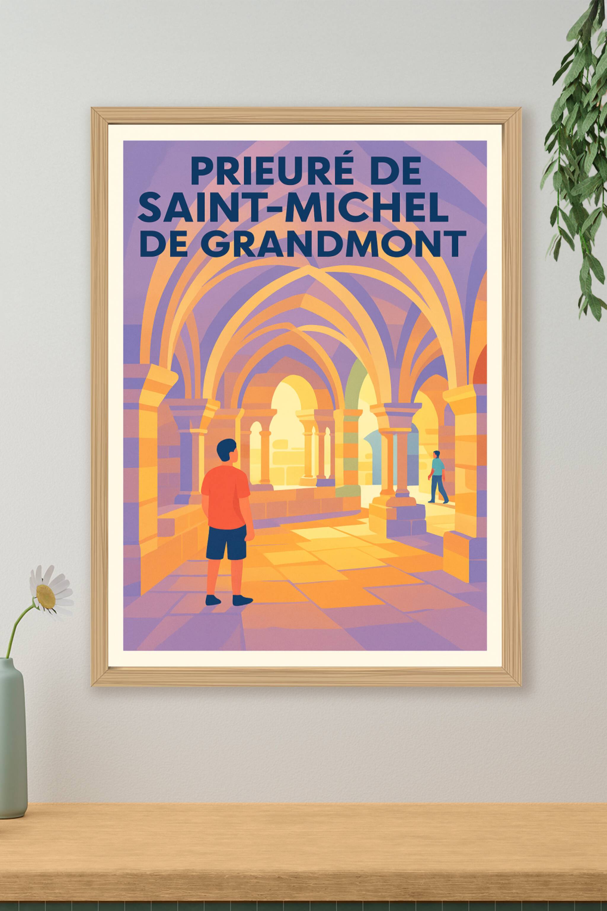 Affiche de Prieuré de Saint-Michel de Grandmont - Sérénité et Lumière Médiévale