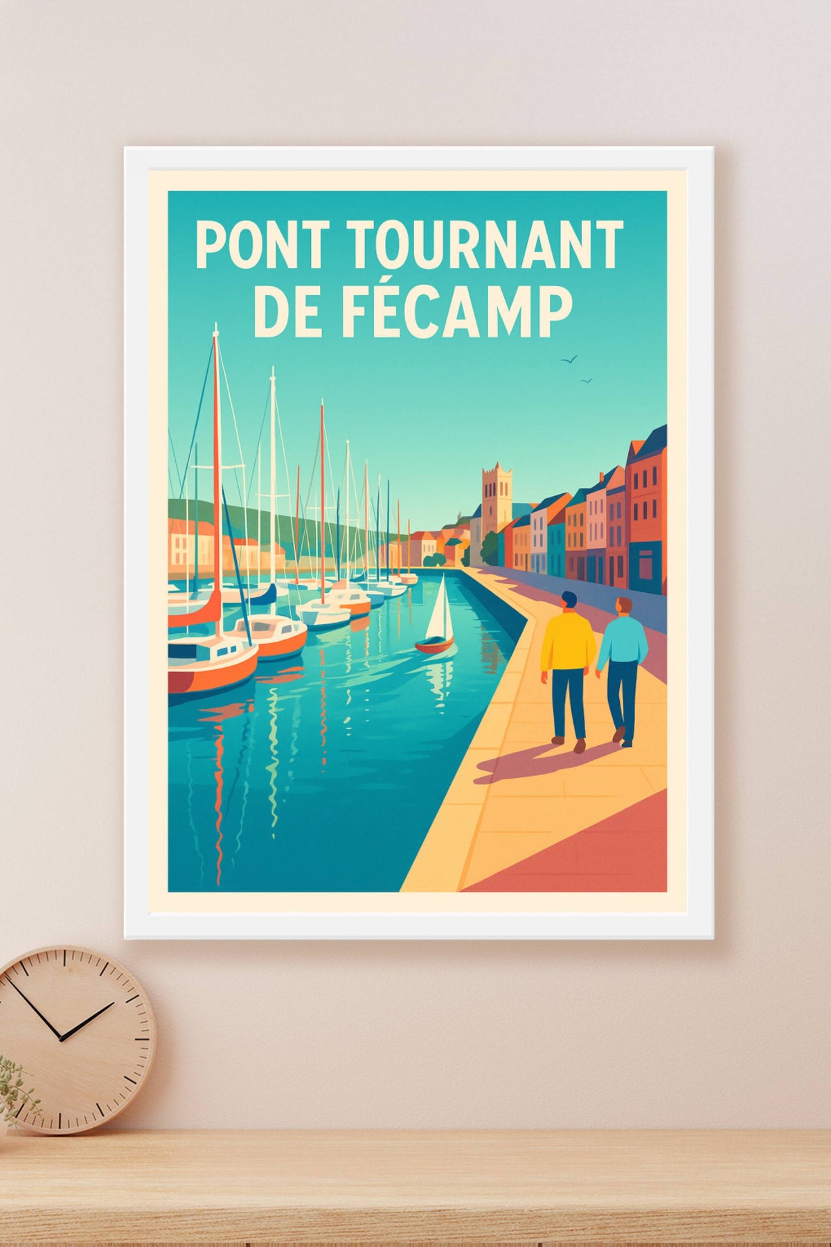 Affiche de Fécamp - L'élégance maritime du Pont Tournant