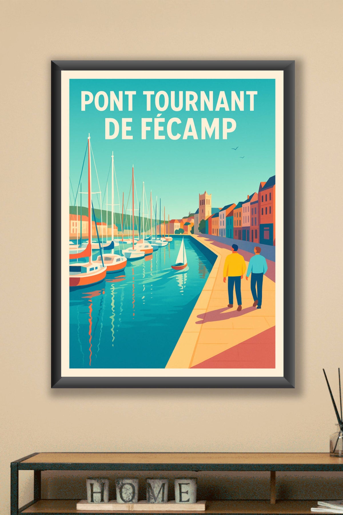 Affiche de Fécamp - L'élégance maritime du Pont Tournant