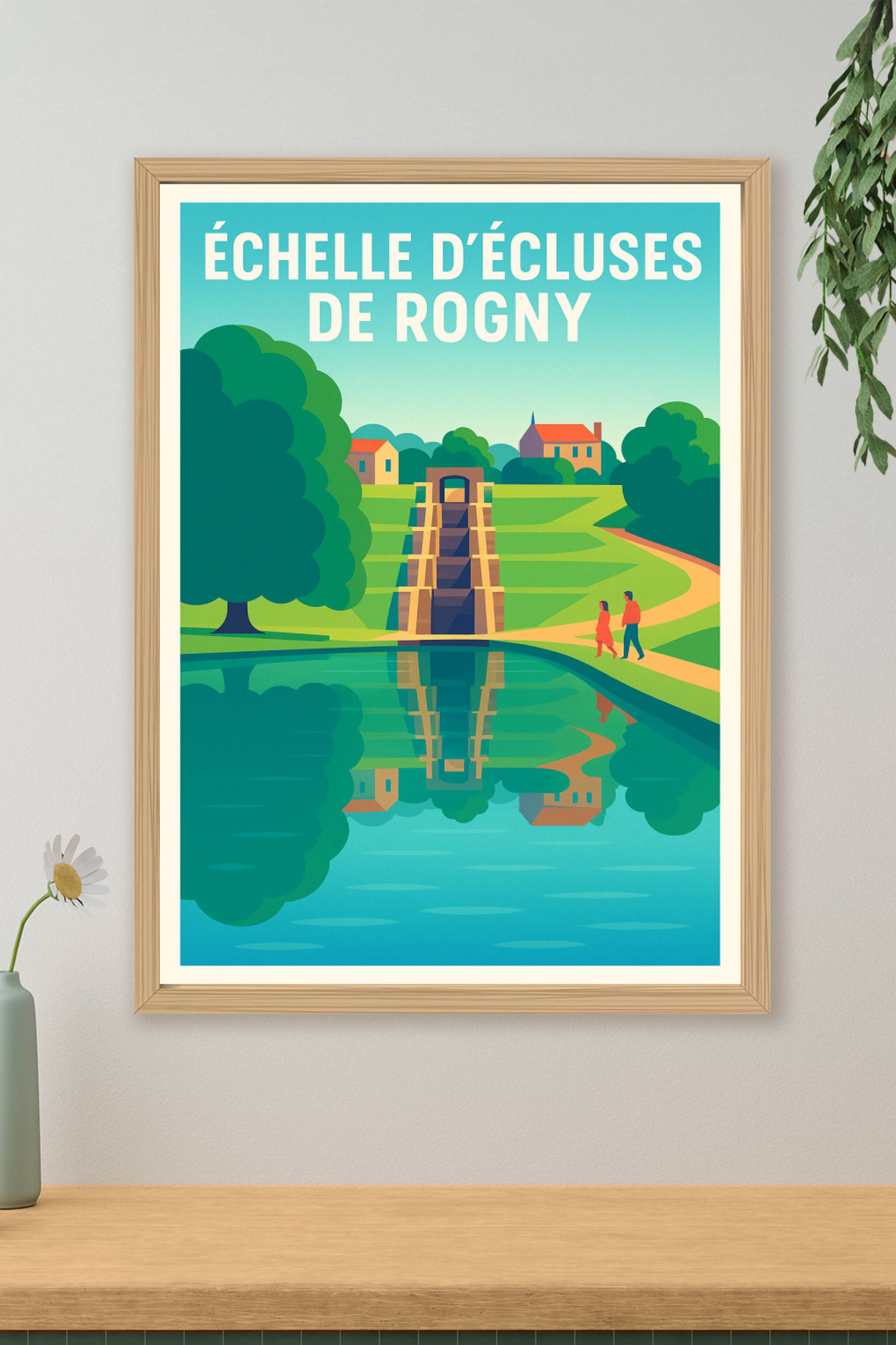 Affiche de Rogny-les-Sept-Écluses - Un chef-d'œuvre historique au fil de l'eau