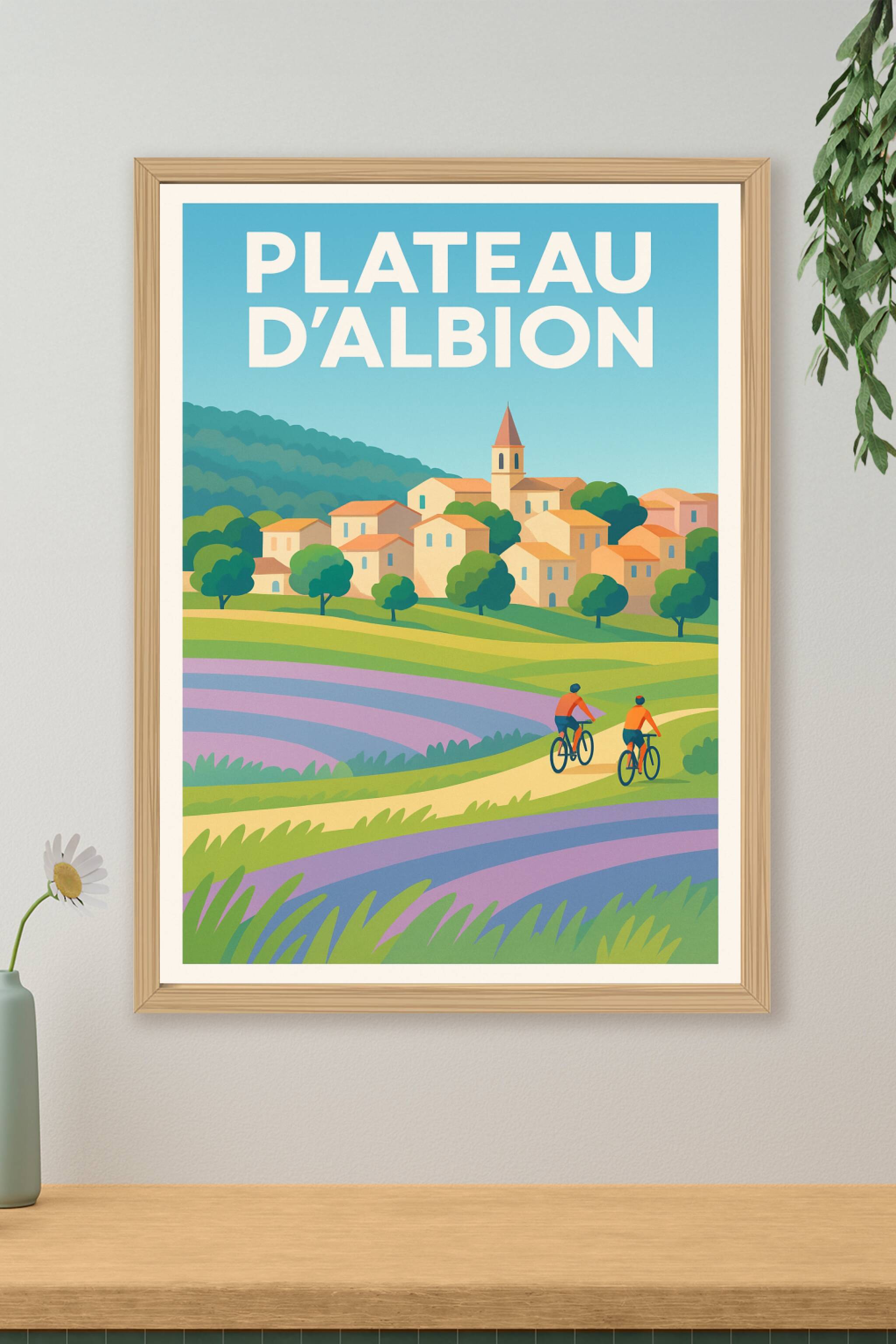 Affiche de Plateau d'Albion - L'essence de la Provence entre lavande et cyclisme