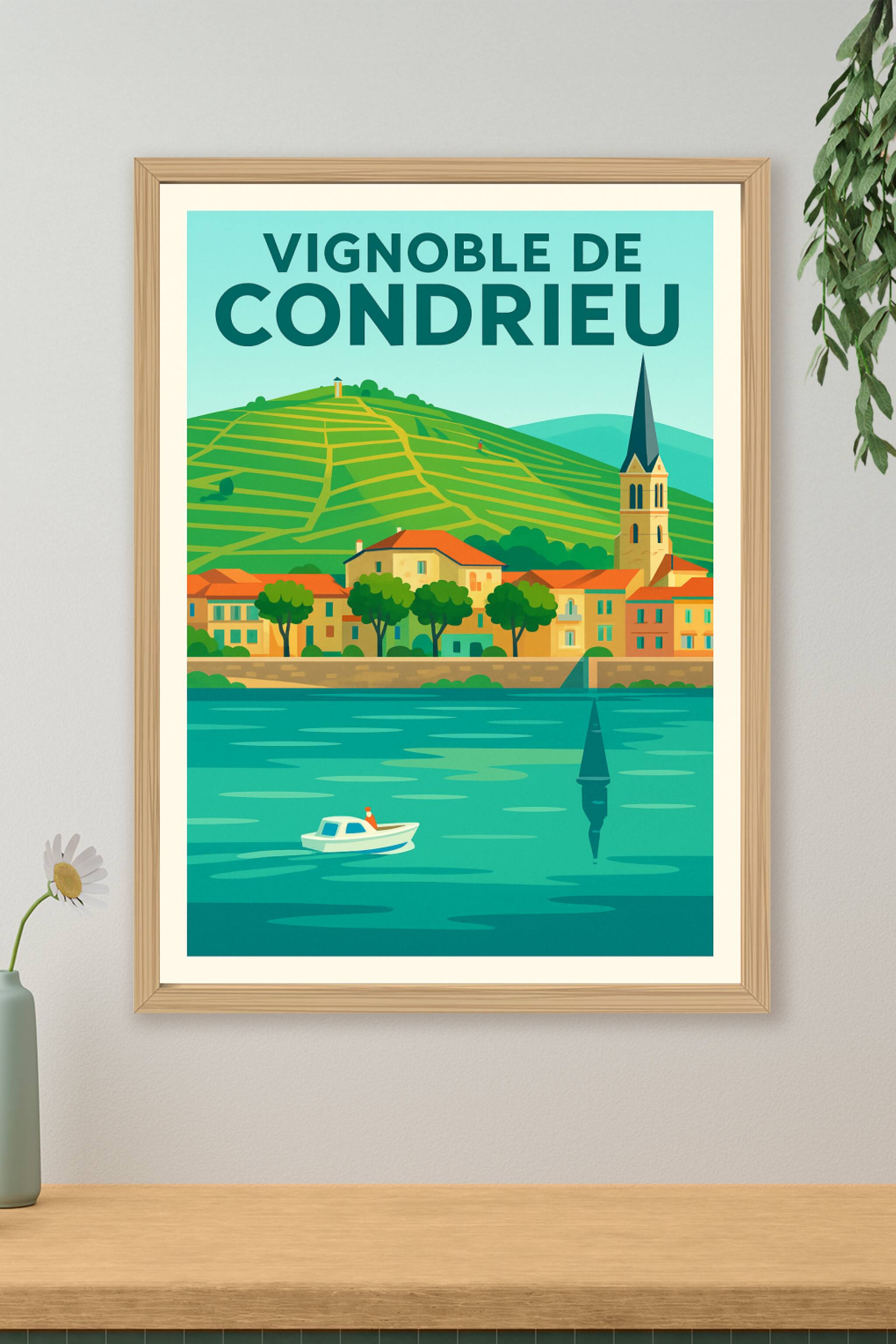 Affiche de Vignoble de Condrieu - L'élégance des terrasses du Rhône