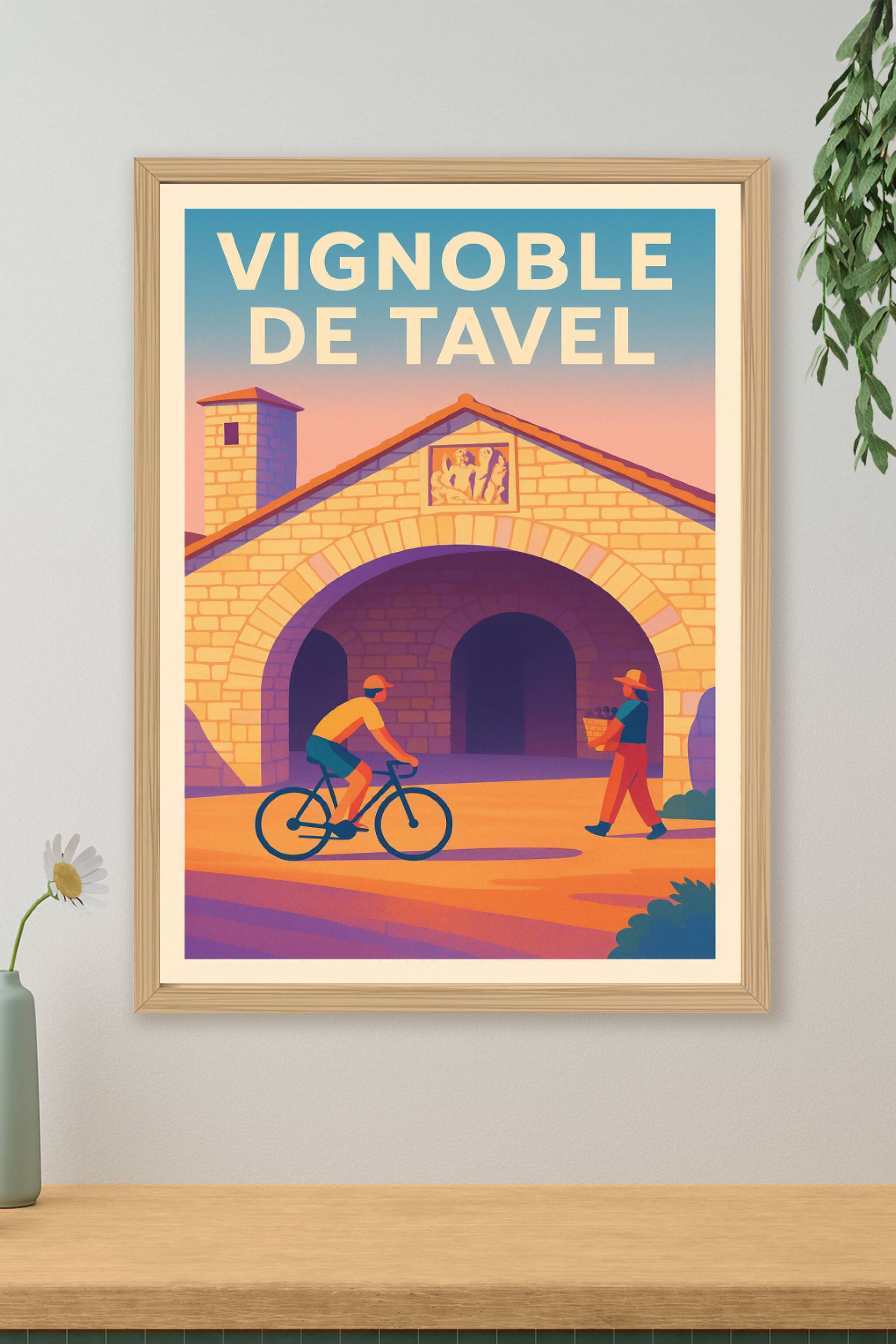 Affiche de Vignoble de Tavel - L'élégance du Premier Rosé de France