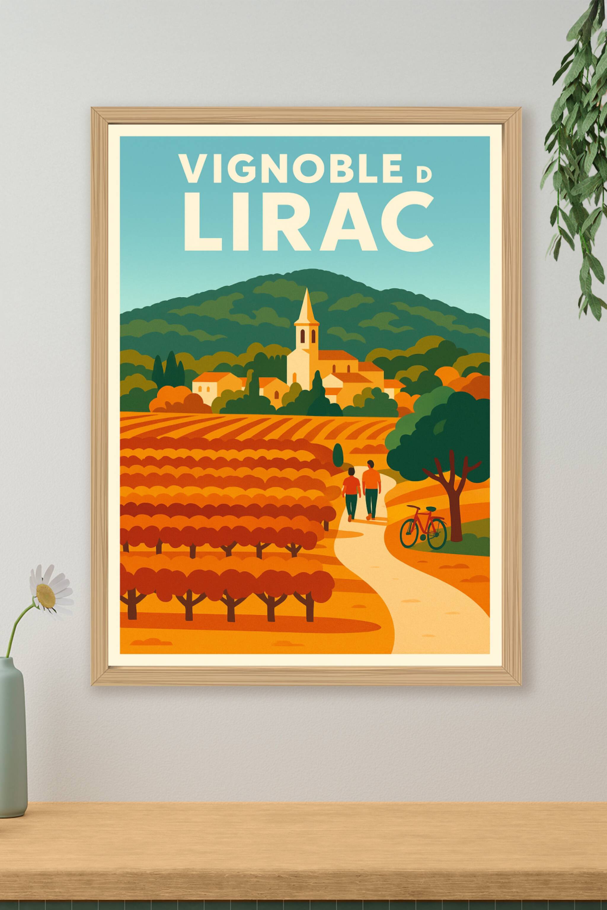 Affiche de Vignoble de Lirac - L'élégance d'un terroir ensoleillé