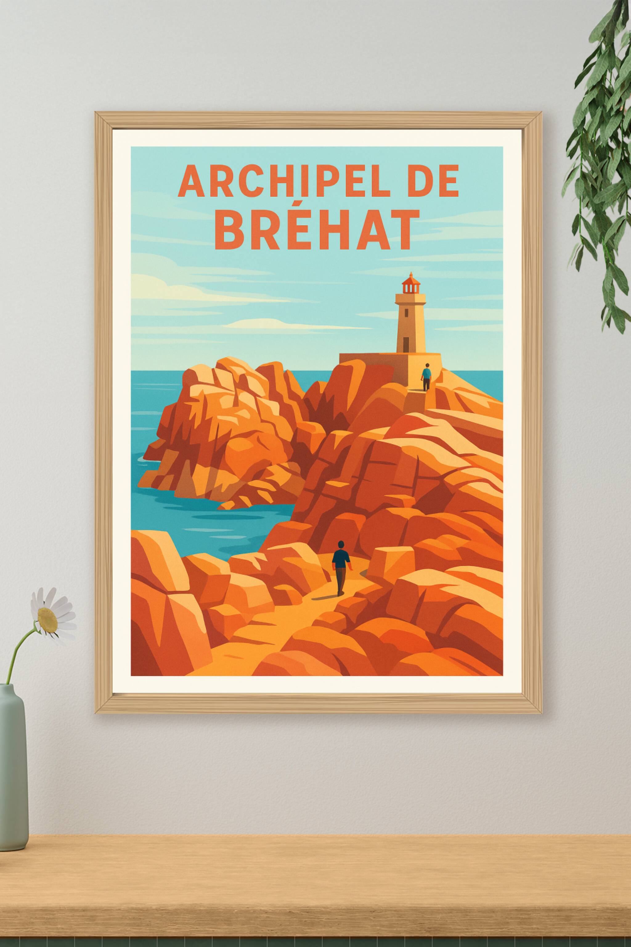 Affiche de Archipel de Bréhat - L'éclat sauvage du granit rose