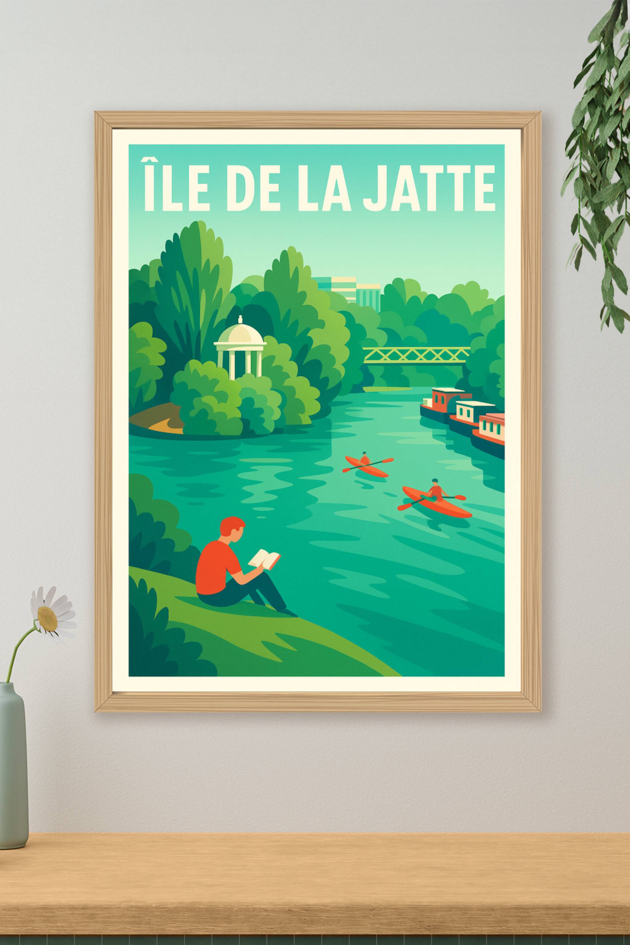 Affiche de Île de la Jatte - Une parenthèse bucolique au bord de la Seine