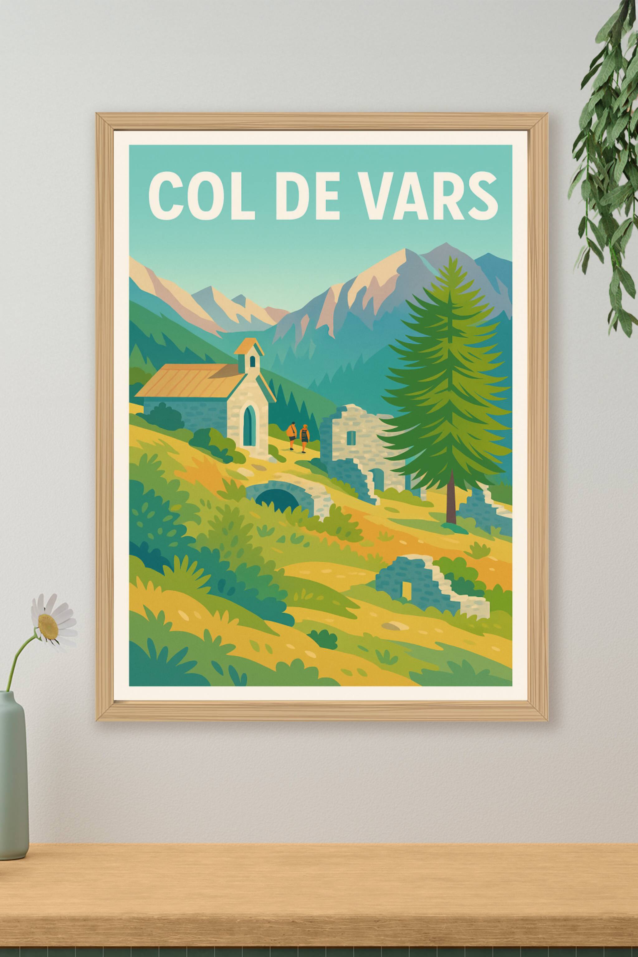 Affiche de Col de Vars - L'évasion sauvage au sommet des Alpes
