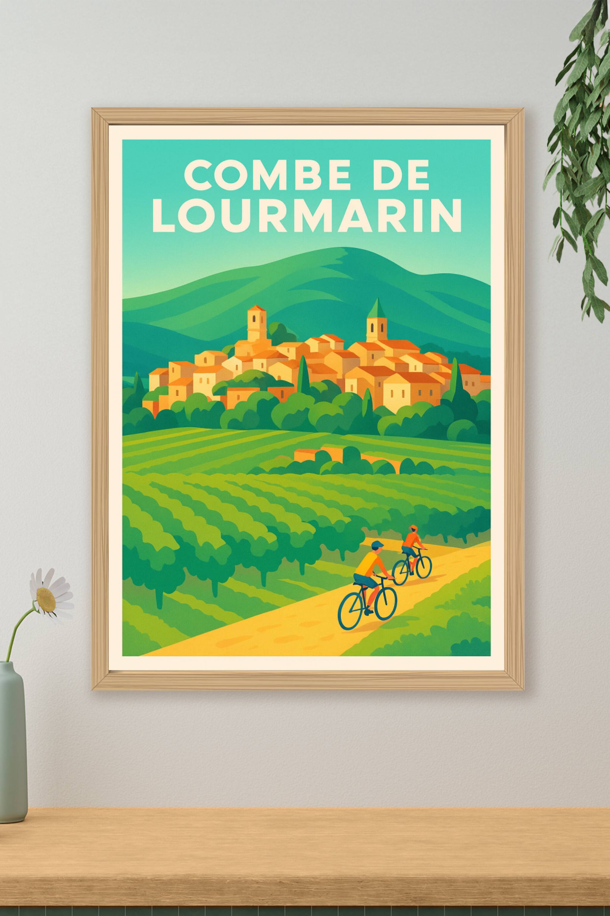 Affiche de Combe de Lourmarin - L'essence de la Provence à vélo