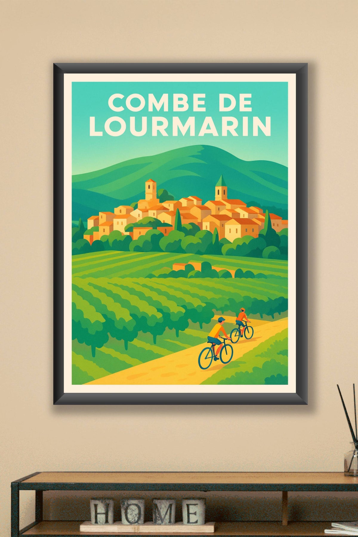 Affiche de Combe de Lourmarin - L'essence de la Provence à vélo