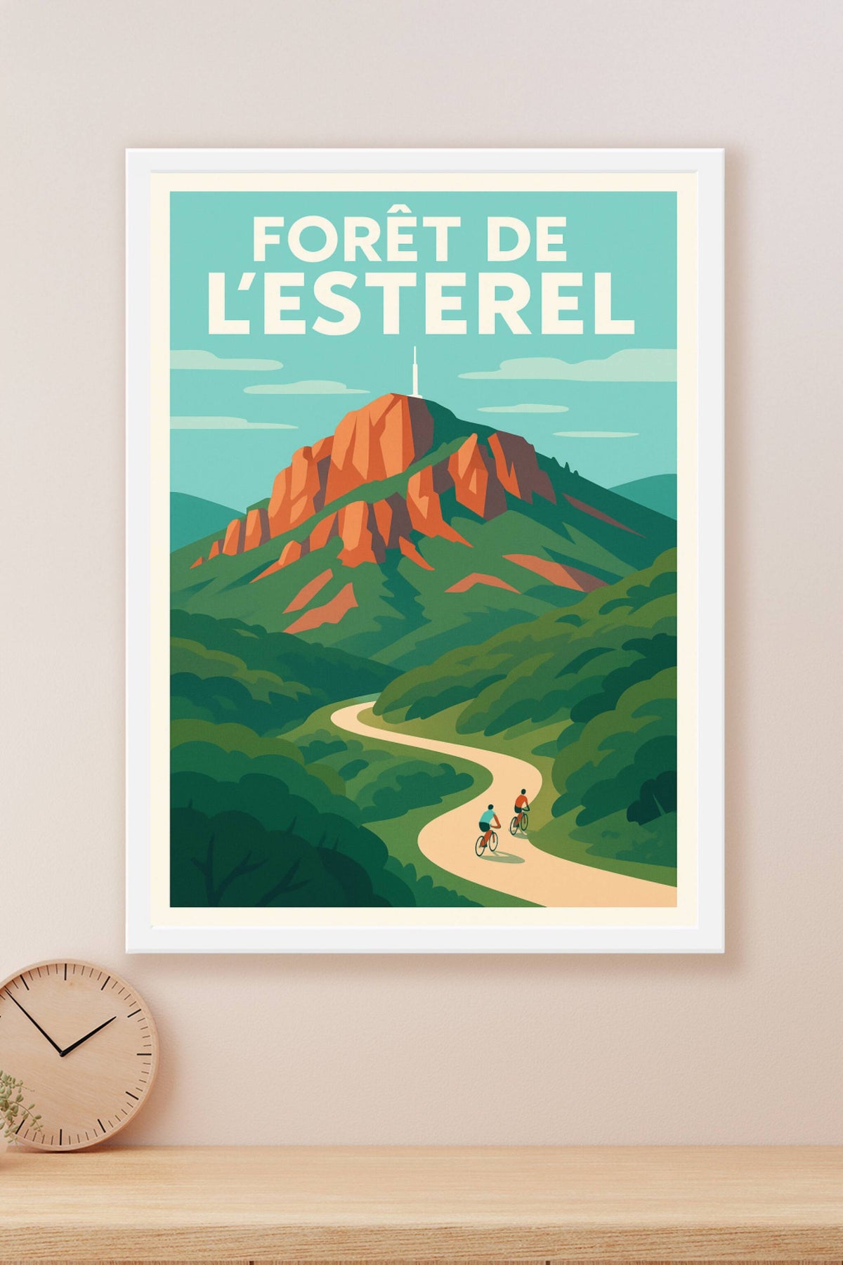 Affiche de Forêt de l'Esterel - L'éclat des roches rouges sous le soleil de Provence