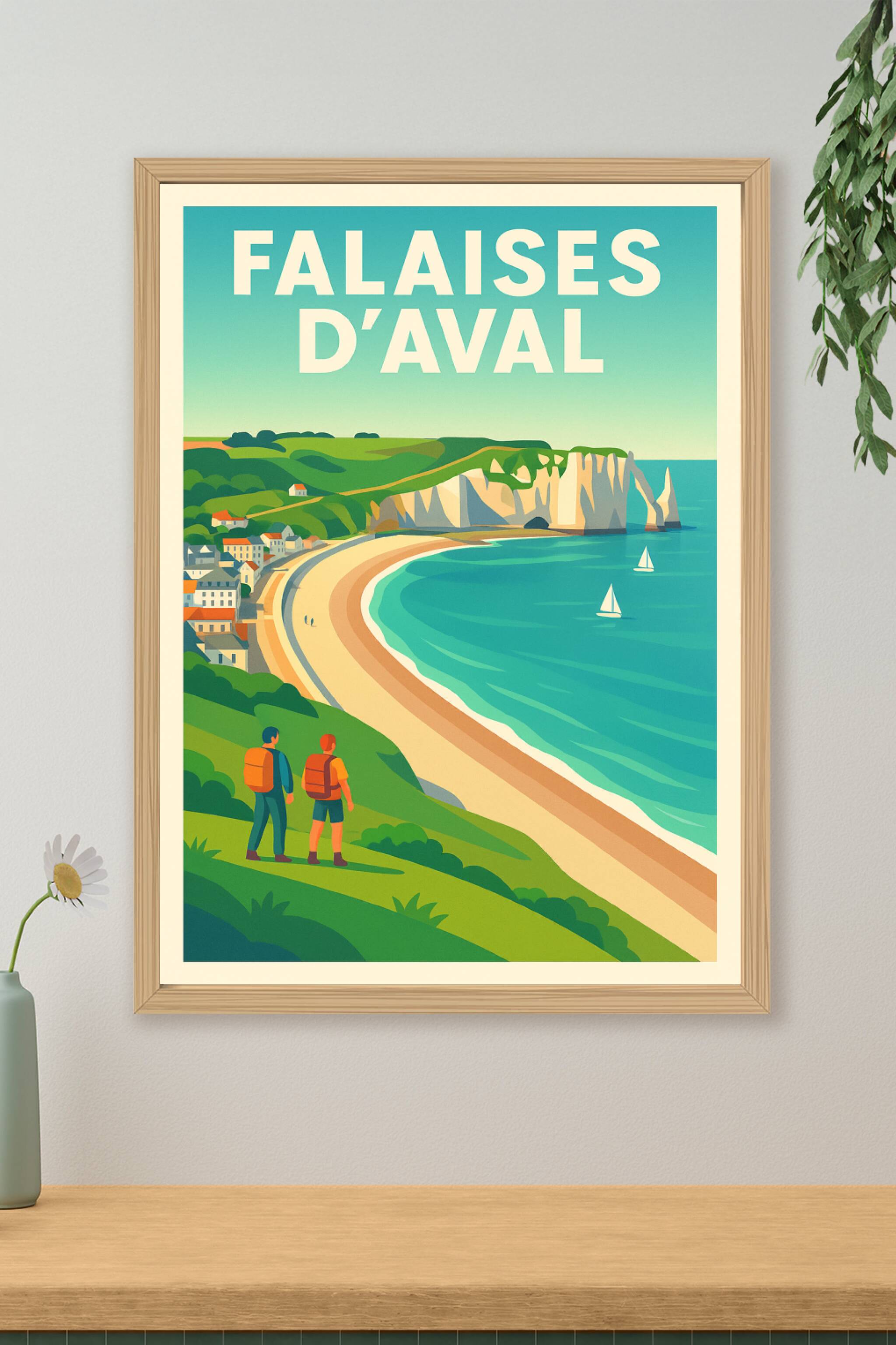 Affiche de Falaises d'Aval - L'éclat majestueux de la côte d'Albâtre