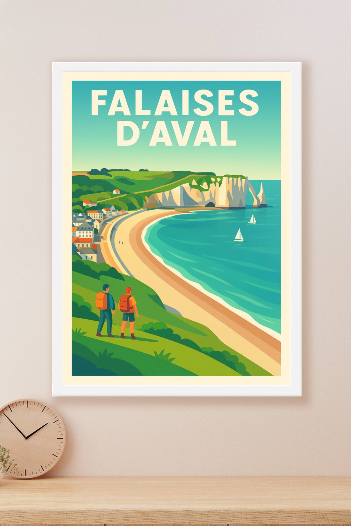 Affiche de Falaises d'Aval - L'éclat majestueux de la côte d'Albâtre