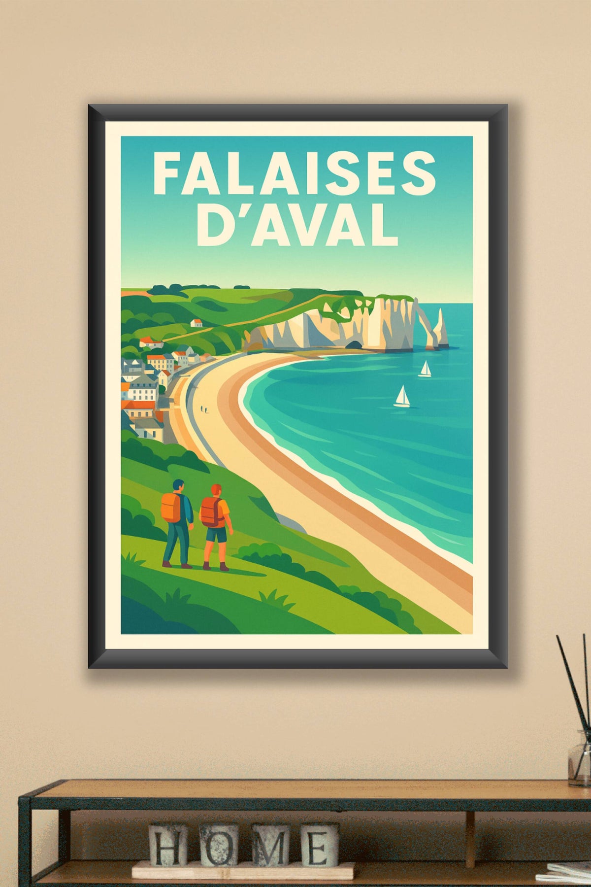 Affiche de Falaises d'Aval - L'éclat majestueux de la côte d'Albâtre