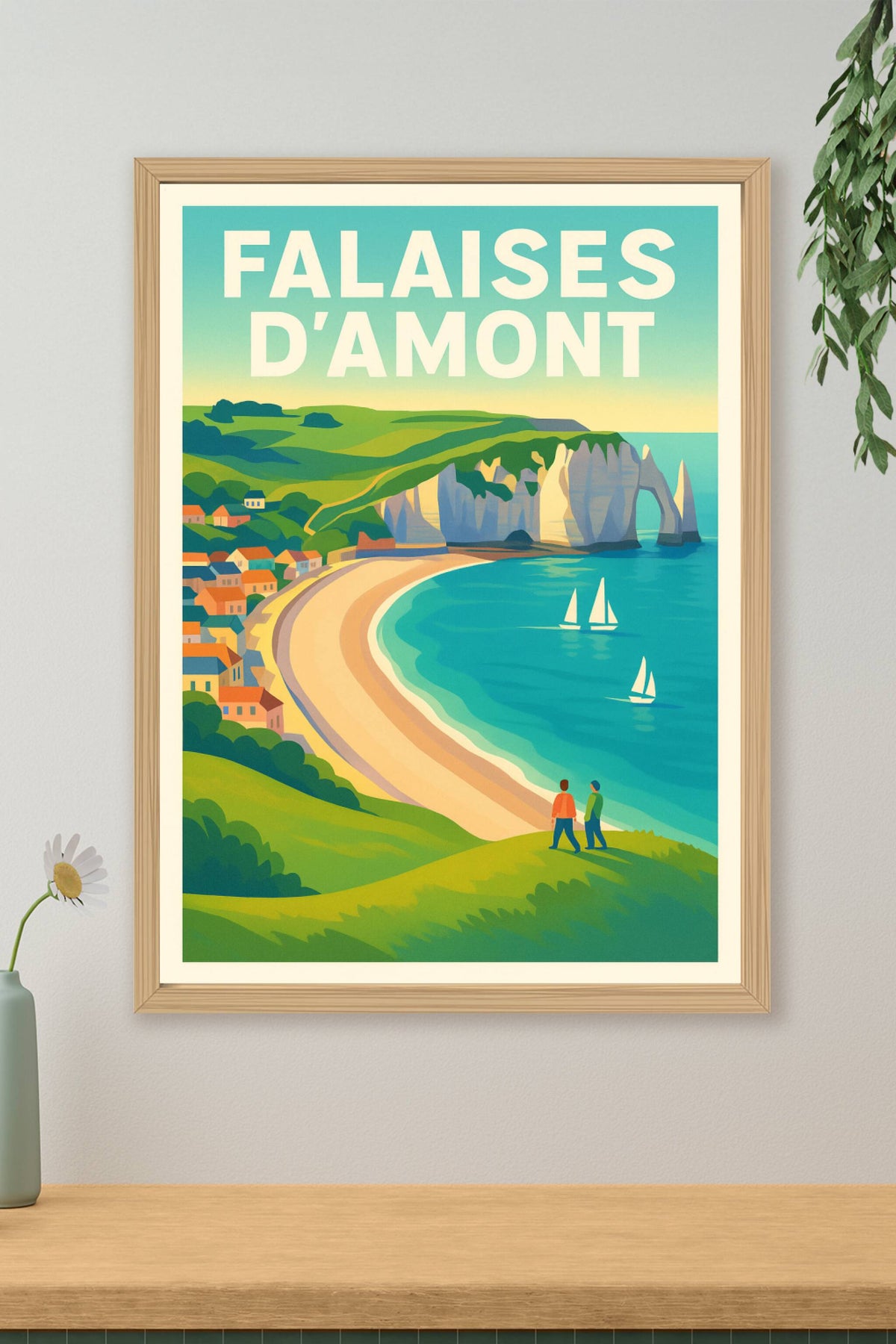 Affiche de Falaises d'Amont - L'éclat majestueux de la côte d'Étretat