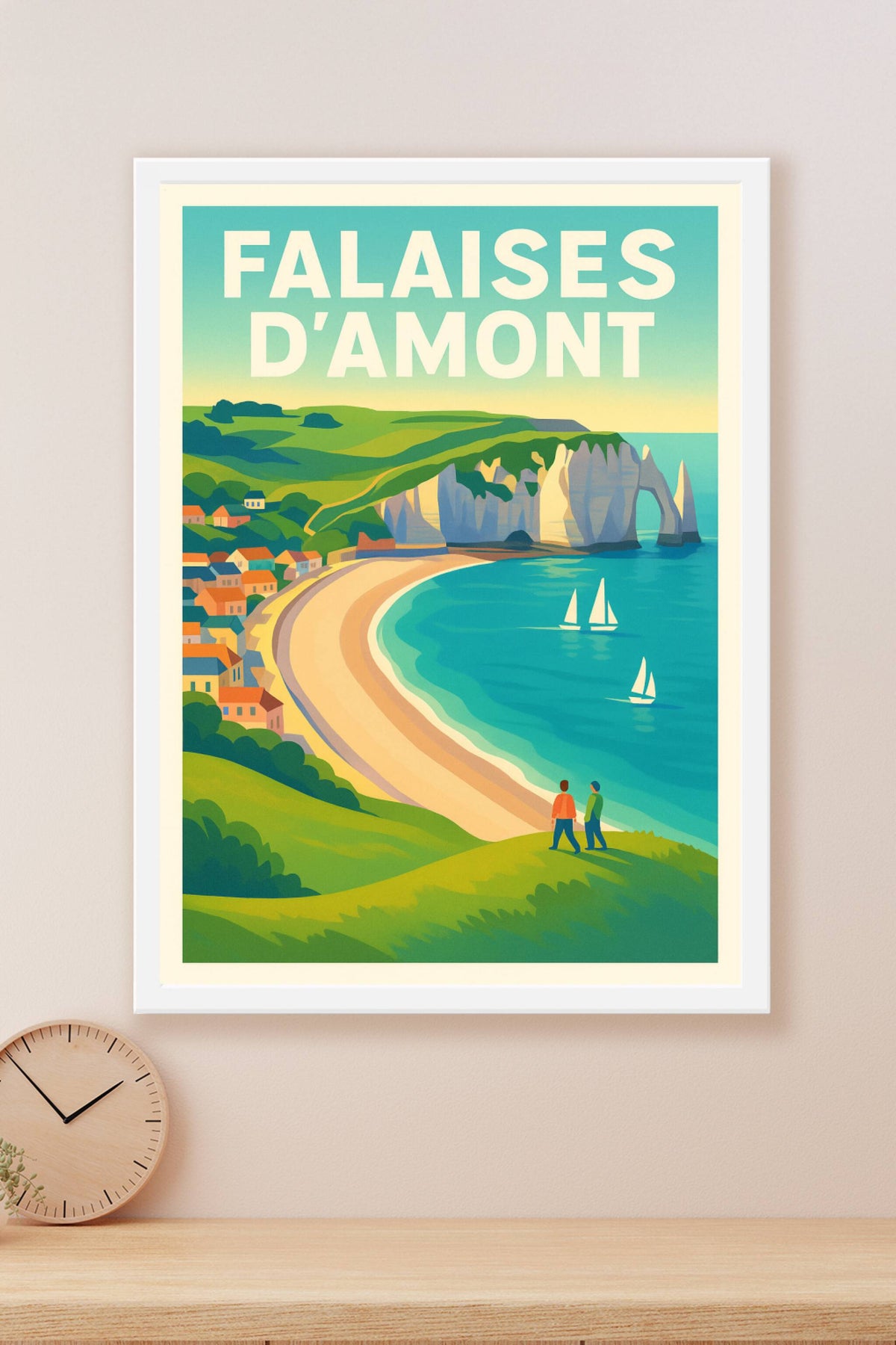 Affiche de Falaises d'Amont - L'éclat majestueux de la côte d'Étretat