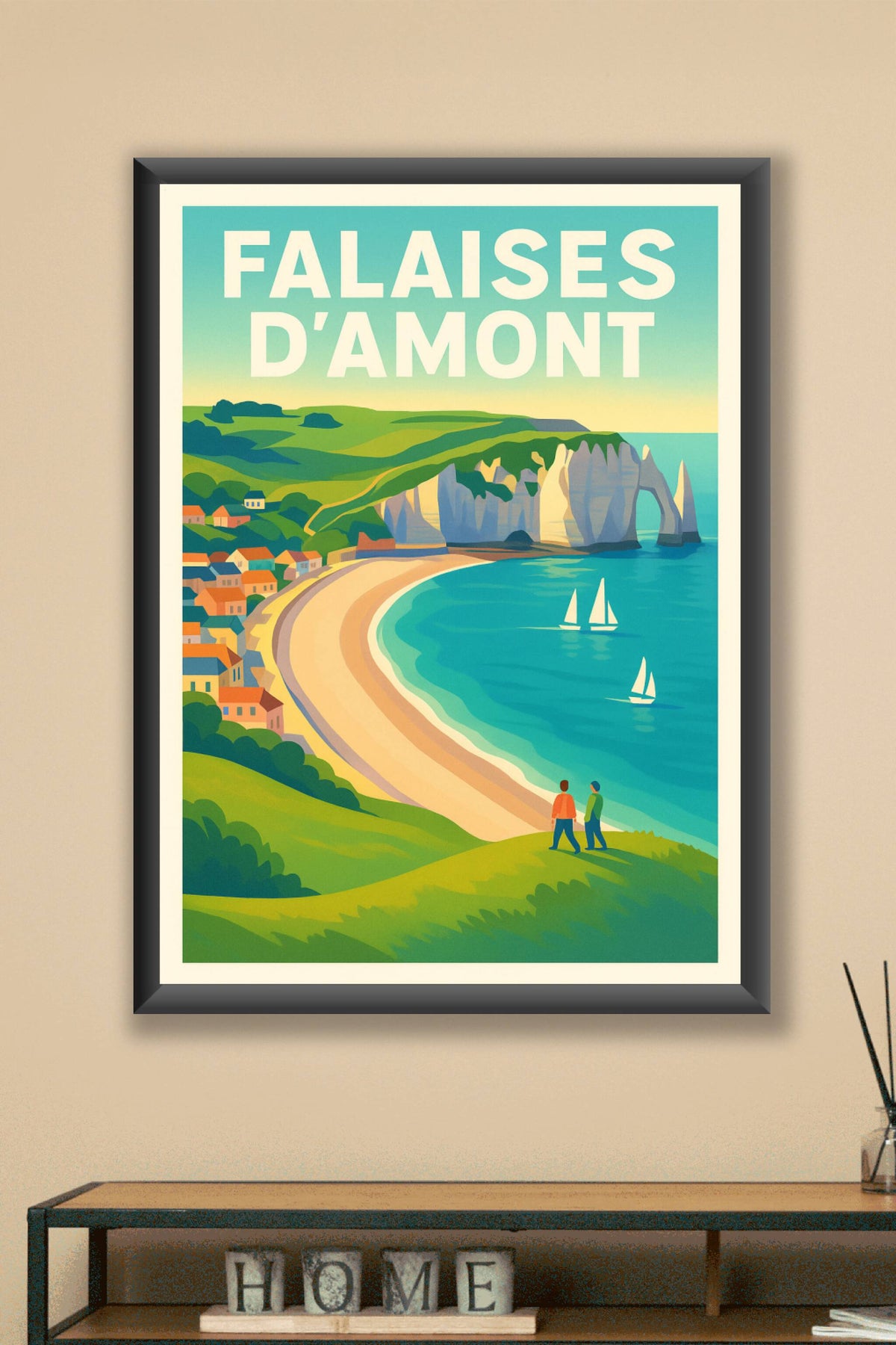 Affiche de Falaises d'Amont - L'éclat majestueux de la côte d'Étretat