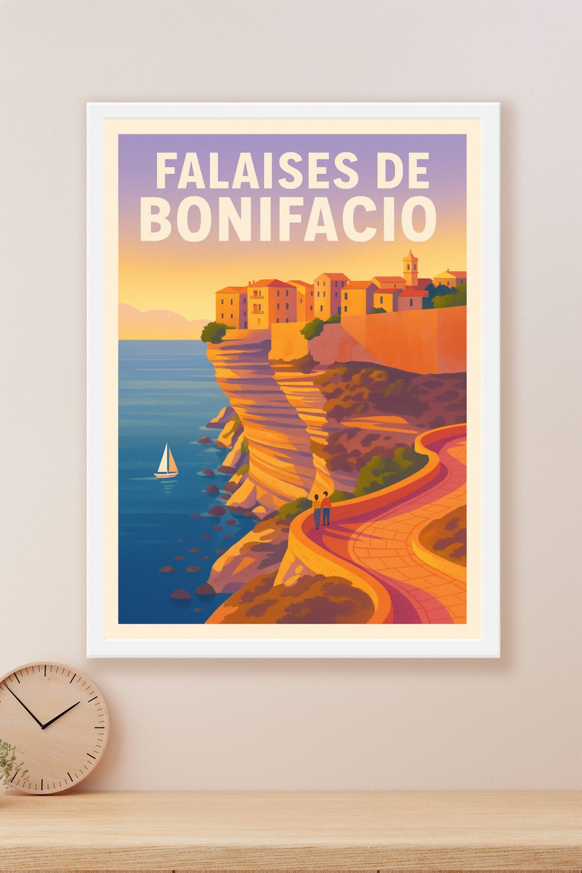 Affiche de Falaises de Bonifacio - L'éclat de la Corse entre ciel et mer