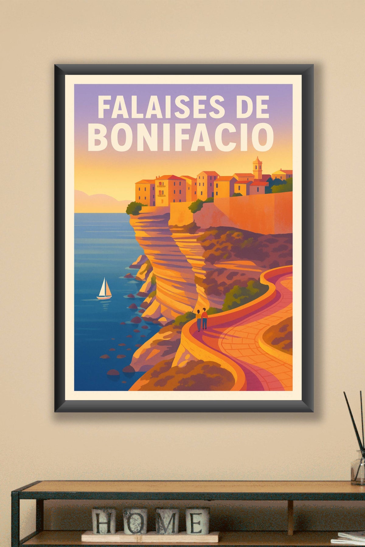 Affiche de Falaises de Bonifacio - L'éclat de la Corse entre ciel et mer