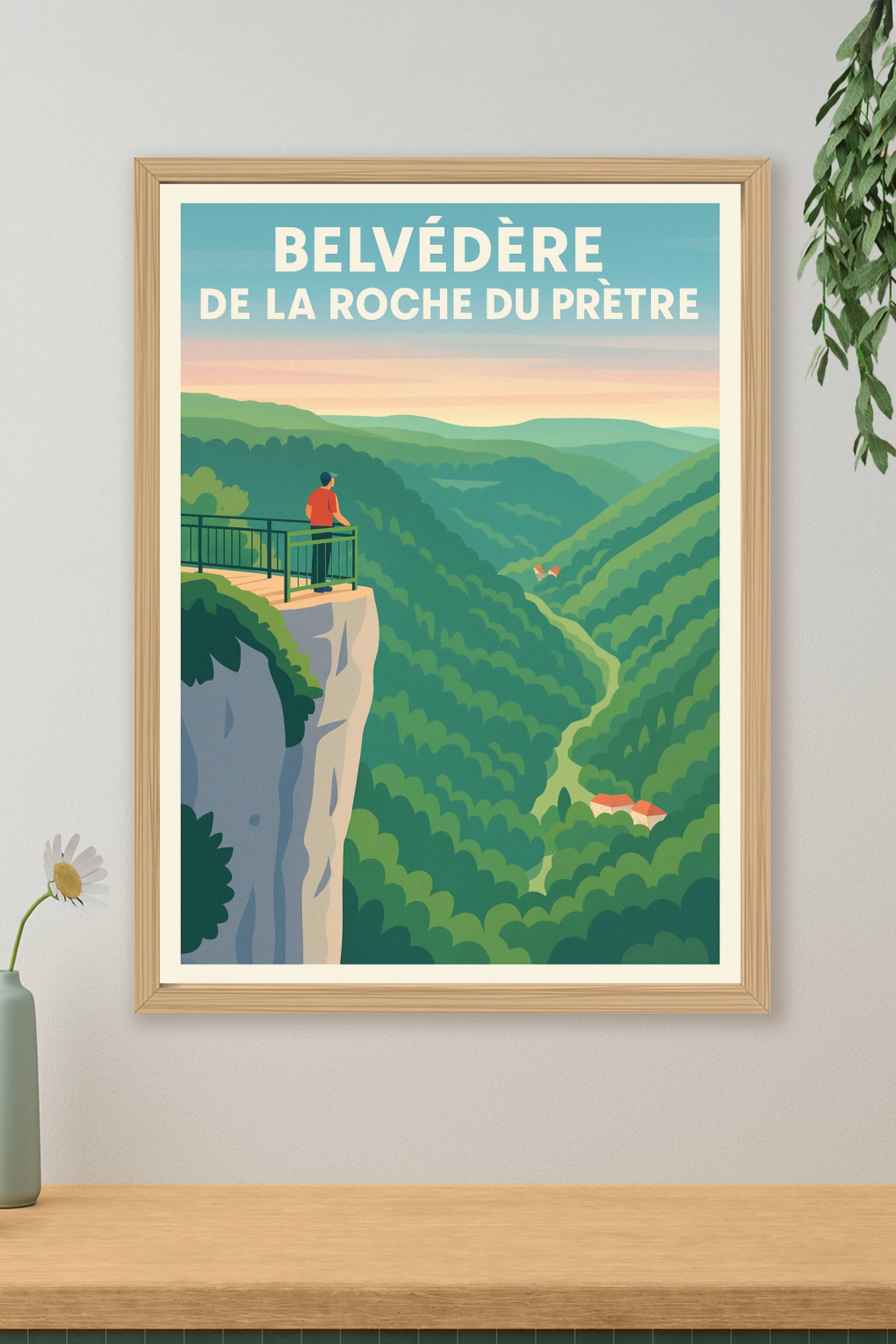 Affiche de Belvédère de la Roche du Prêtre - Un panorama vertigineux sur le Jura