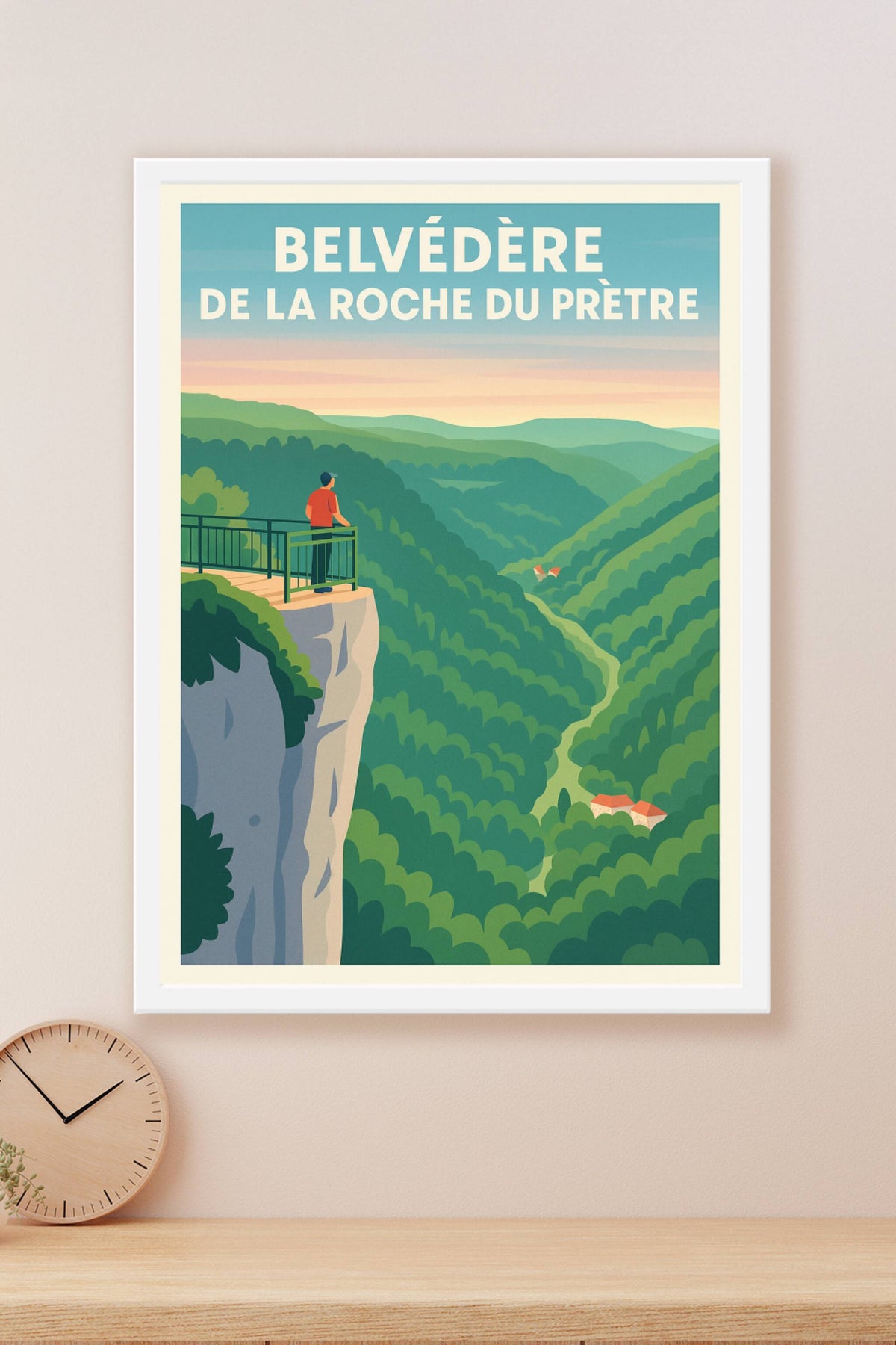 Affiche de Belvédère de la Roche du Prêtre - Un panorama vertigineux sur le Jura