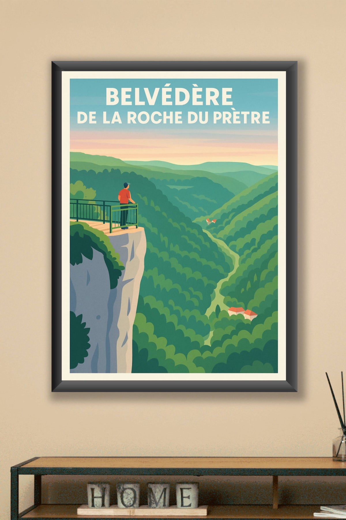 Affiche de Belvédère de la Roche du Prêtre - Un panorama vertigineux sur le Jura