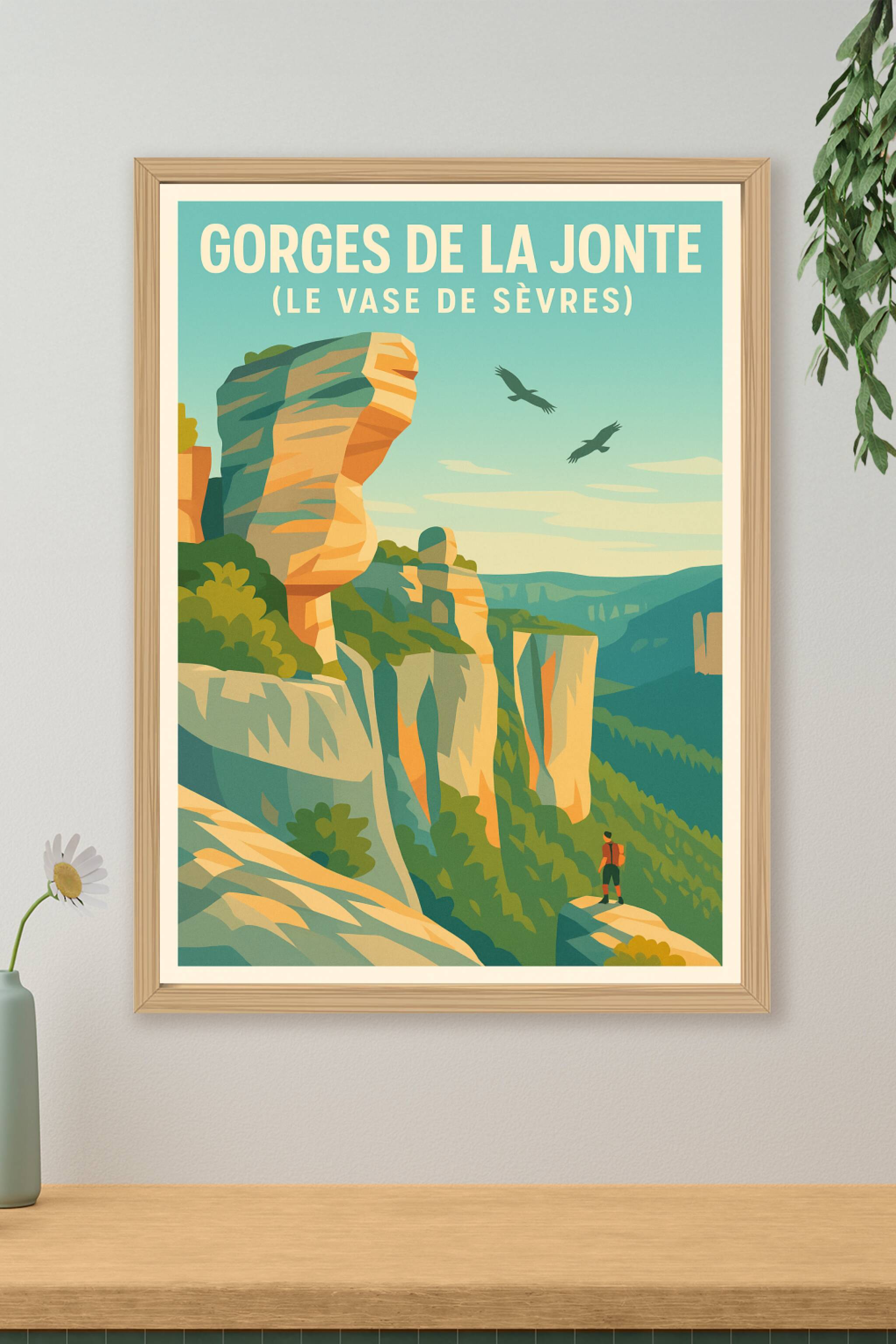 Affiche de Gorges de la Jonte - L'envol majestueux au Vase de Sèvres