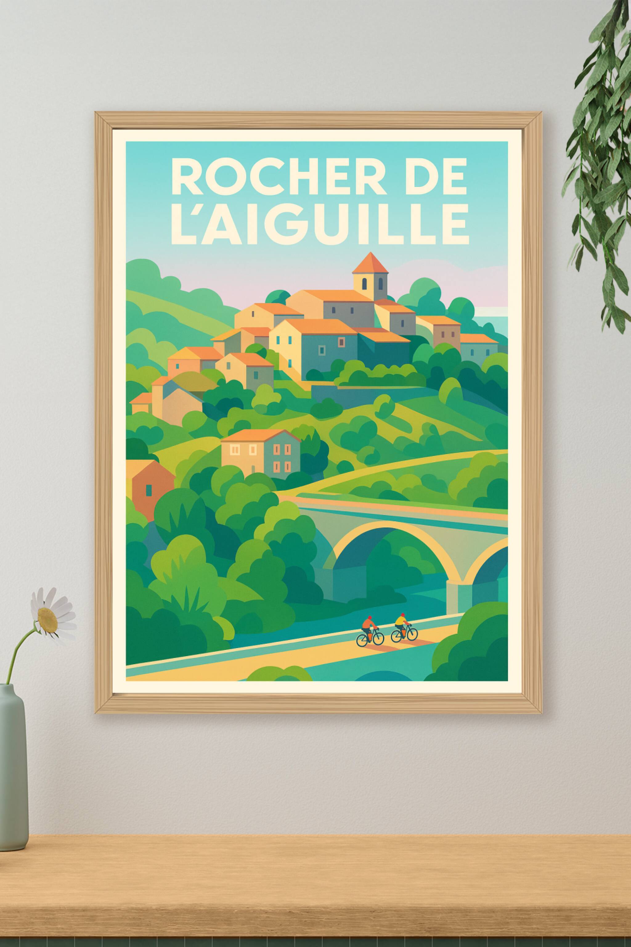 Affiche de Rocher de l'Aiguille - L'élégance vintage de la Provence
