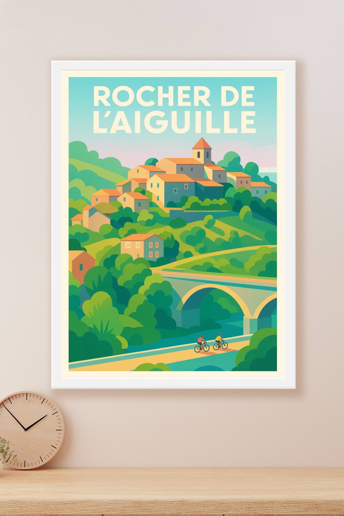 Affiche de Rocher de l'Aiguille - L'élégance vintage de la Provence