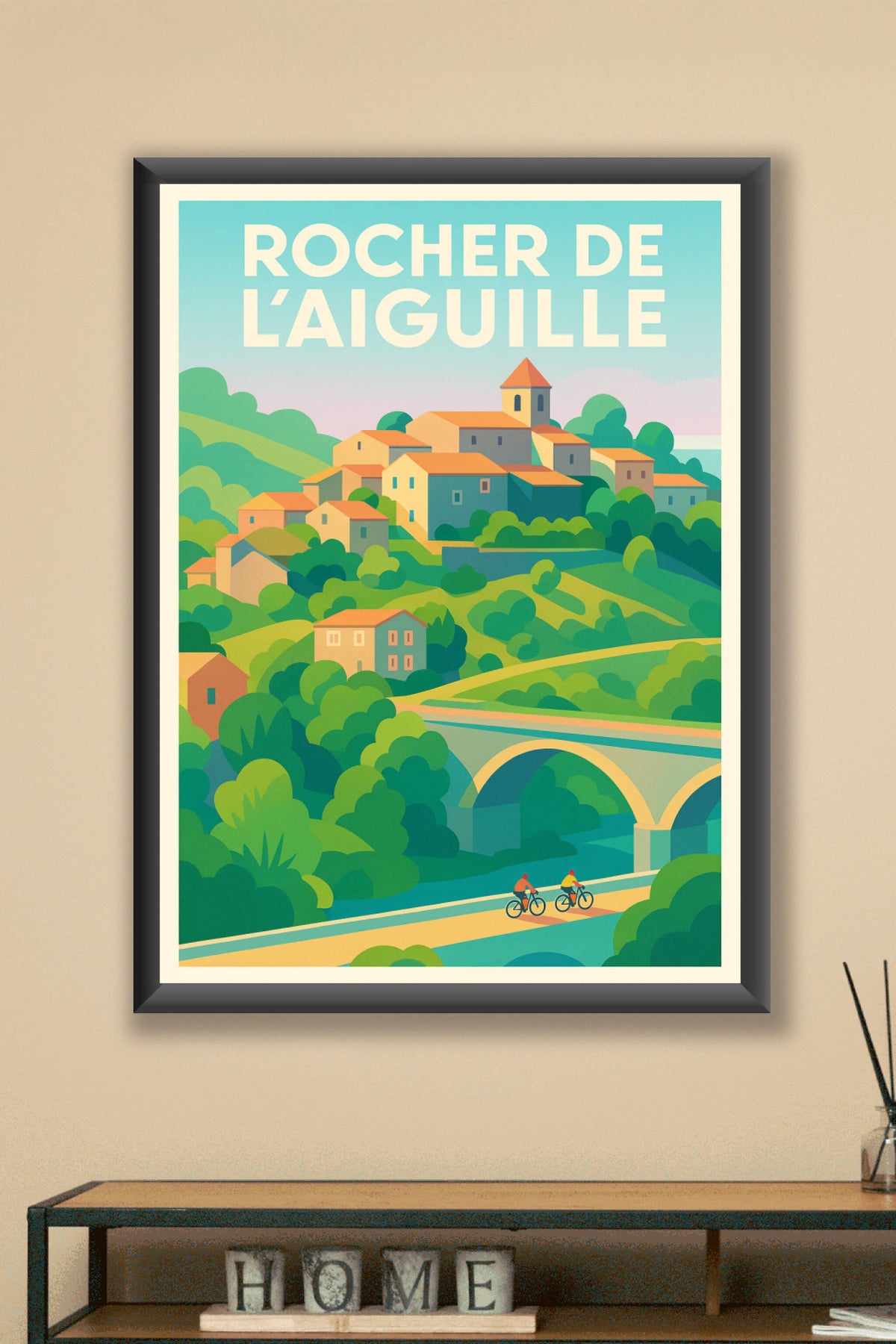 Affiche de Rocher de l'Aiguille - L'élégance vintage de la Provence