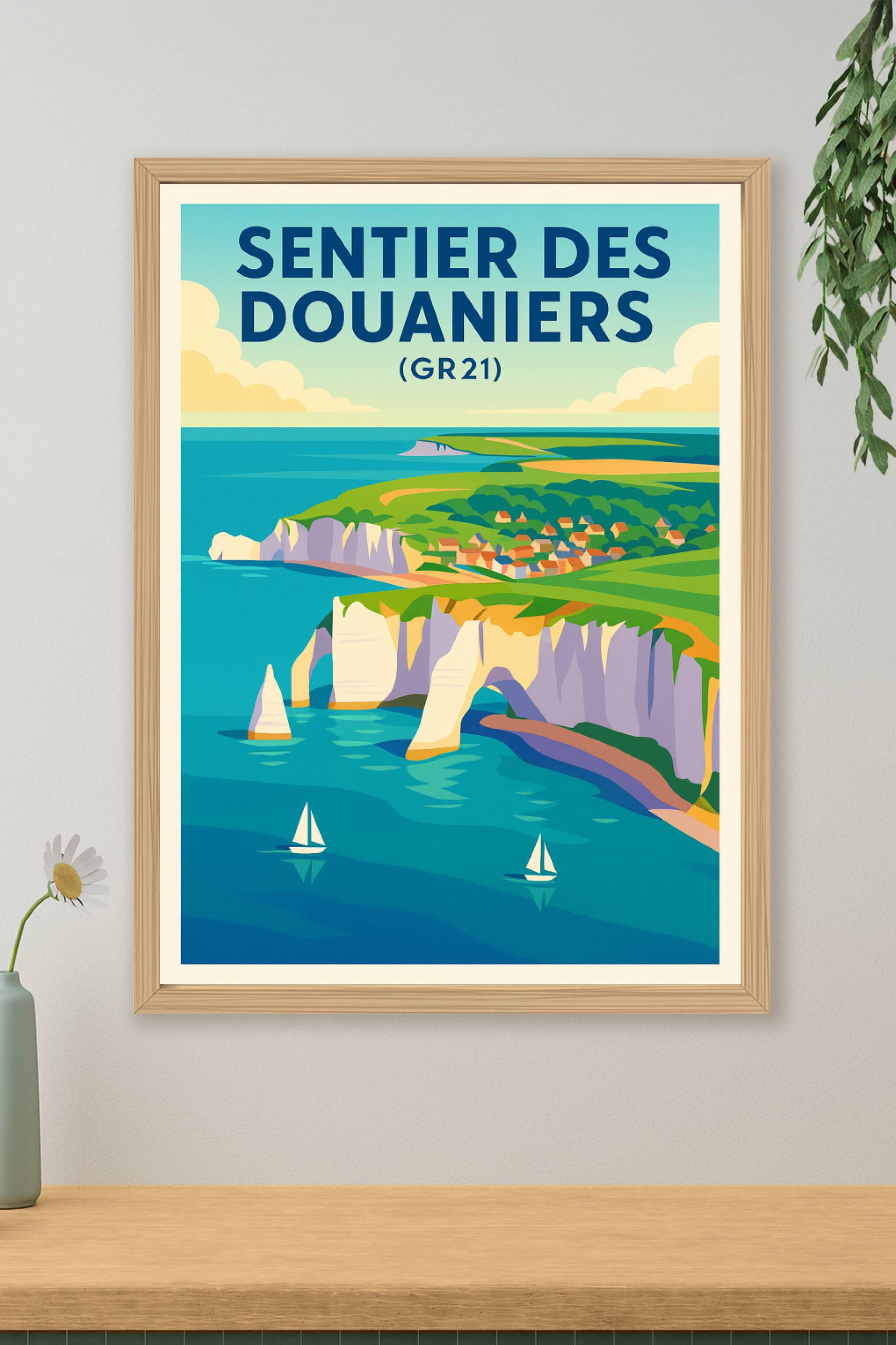 Affiche de Sentier des Douaniers (GR21) - L'éclat sauvage des falaises d'Étretat