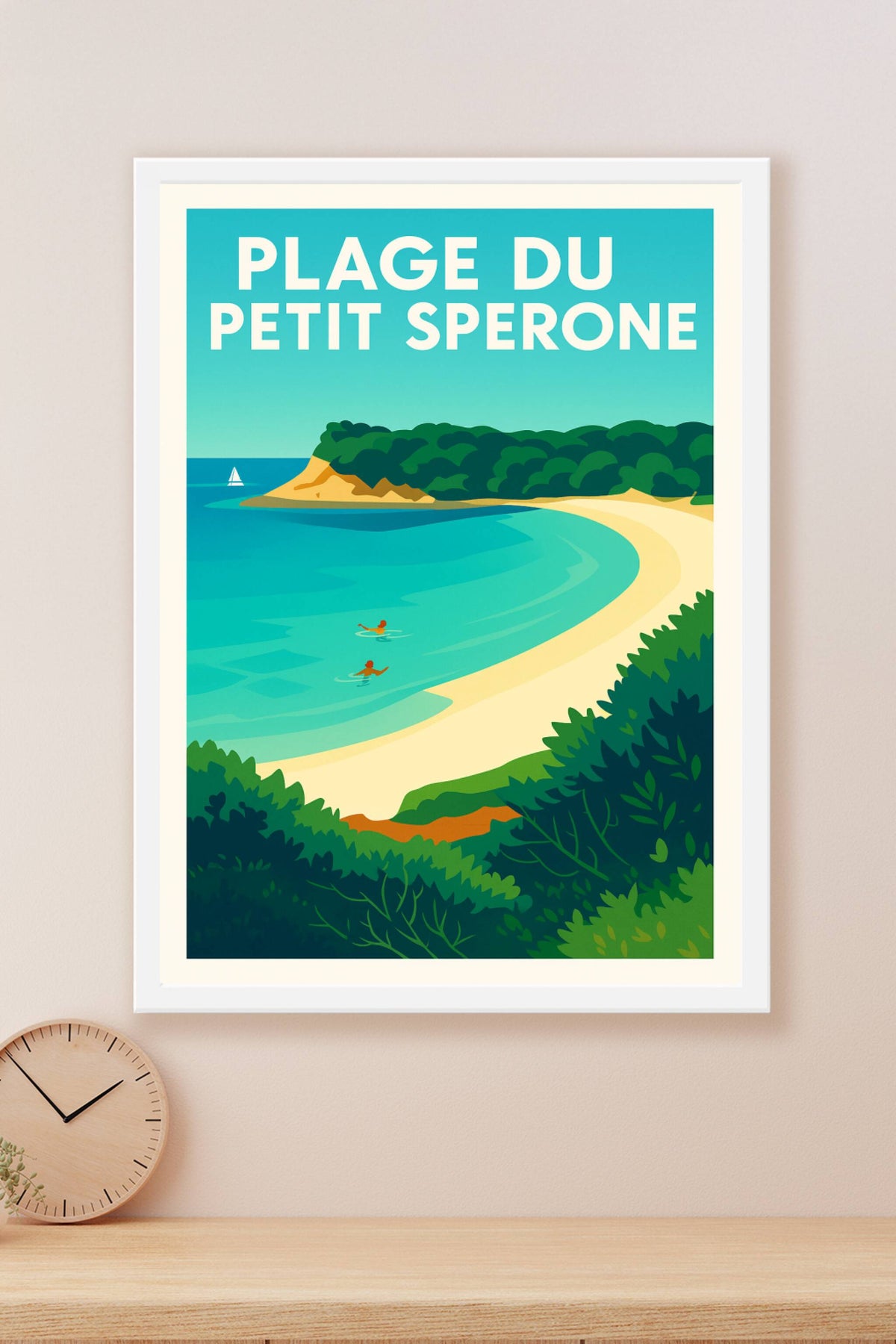 Affiche de Plage du Petit Sperone - Le paradis turquoise de la Corse chez vous