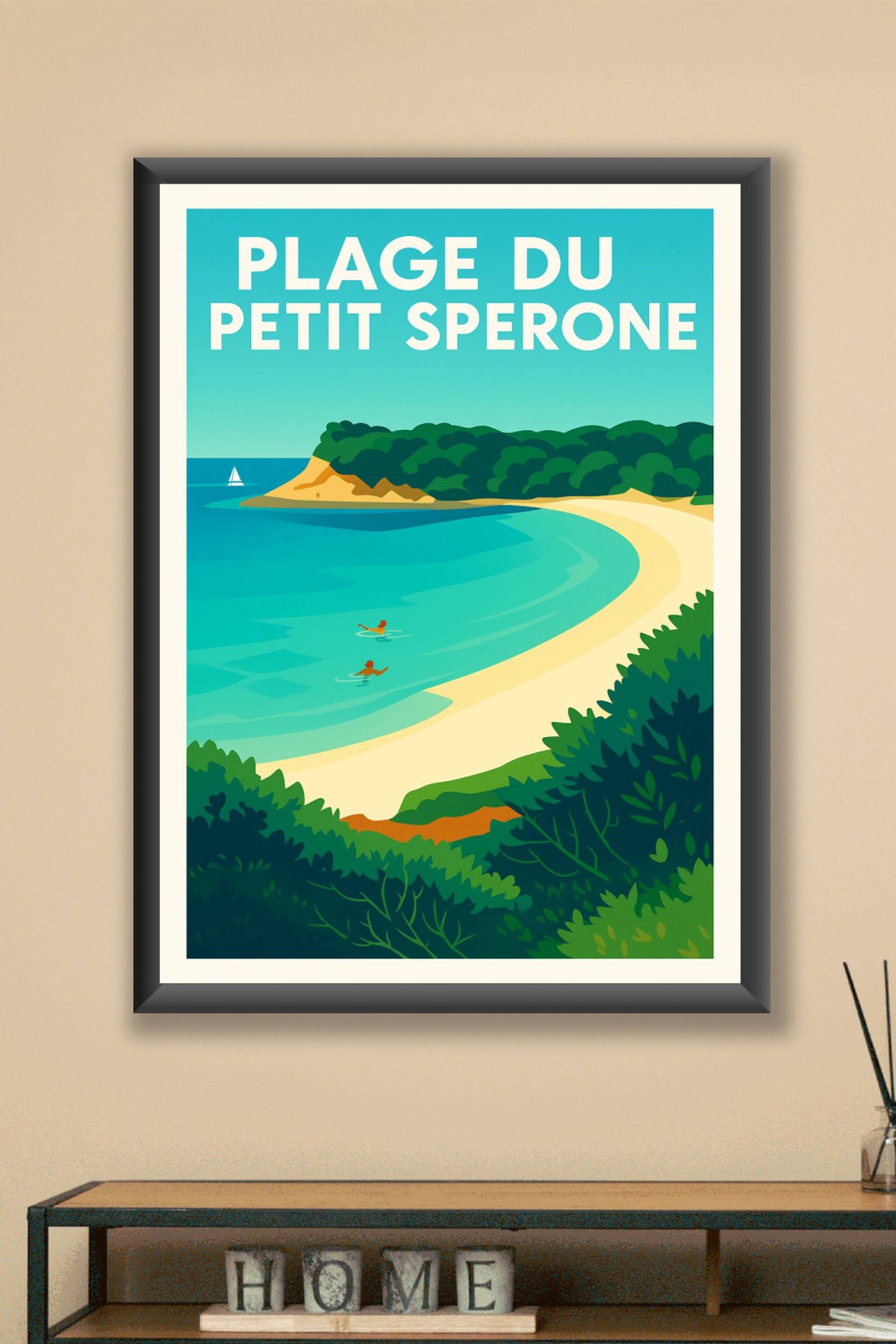 Affiche de Plage du Petit Sperone - Le paradis turquoise de la Corse chez vous