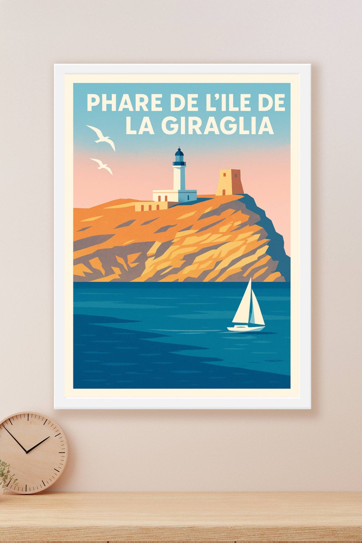 Affiche de Phare de l'Île de la Giraglia - L'éclat majestueux du Cap Corse
