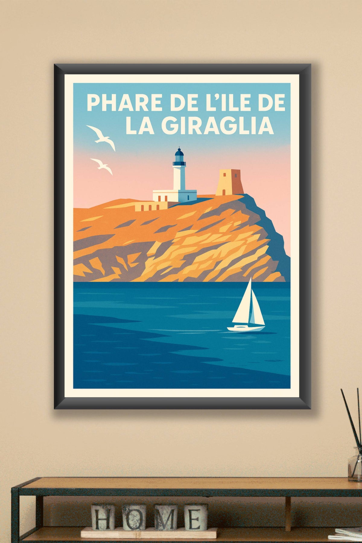 Affiche de Phare de l'Île de la Giraglia - L'éclat majestueux du Cap Corse