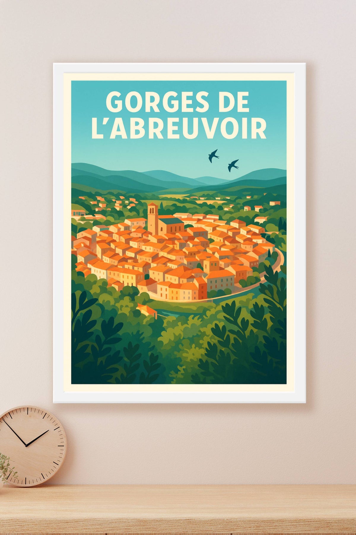 Affiche de Gorges de l'Abreuvoir - L'éclat du Sud en version vintage