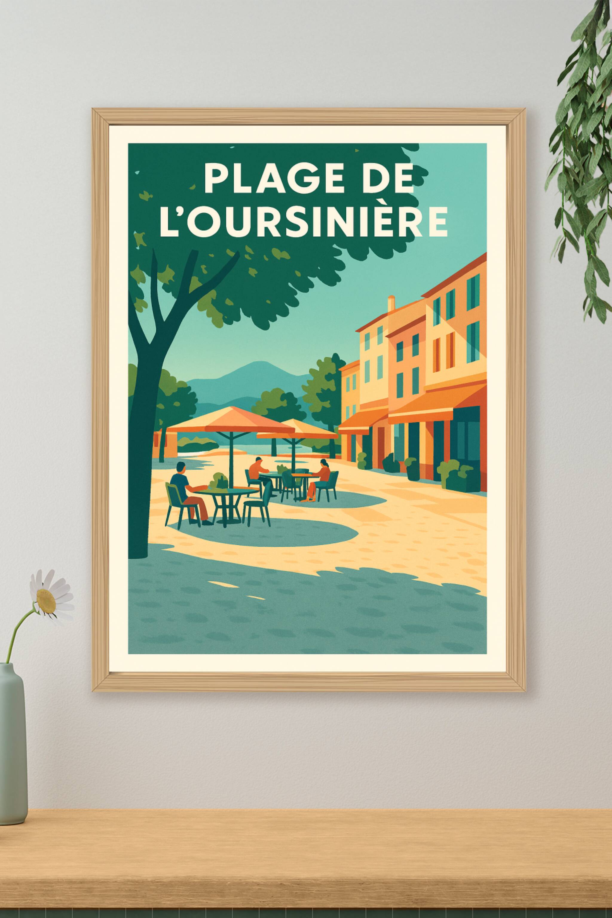 Affiche de Plage de l'Oursinière - Douceur de vivre et soleil varois