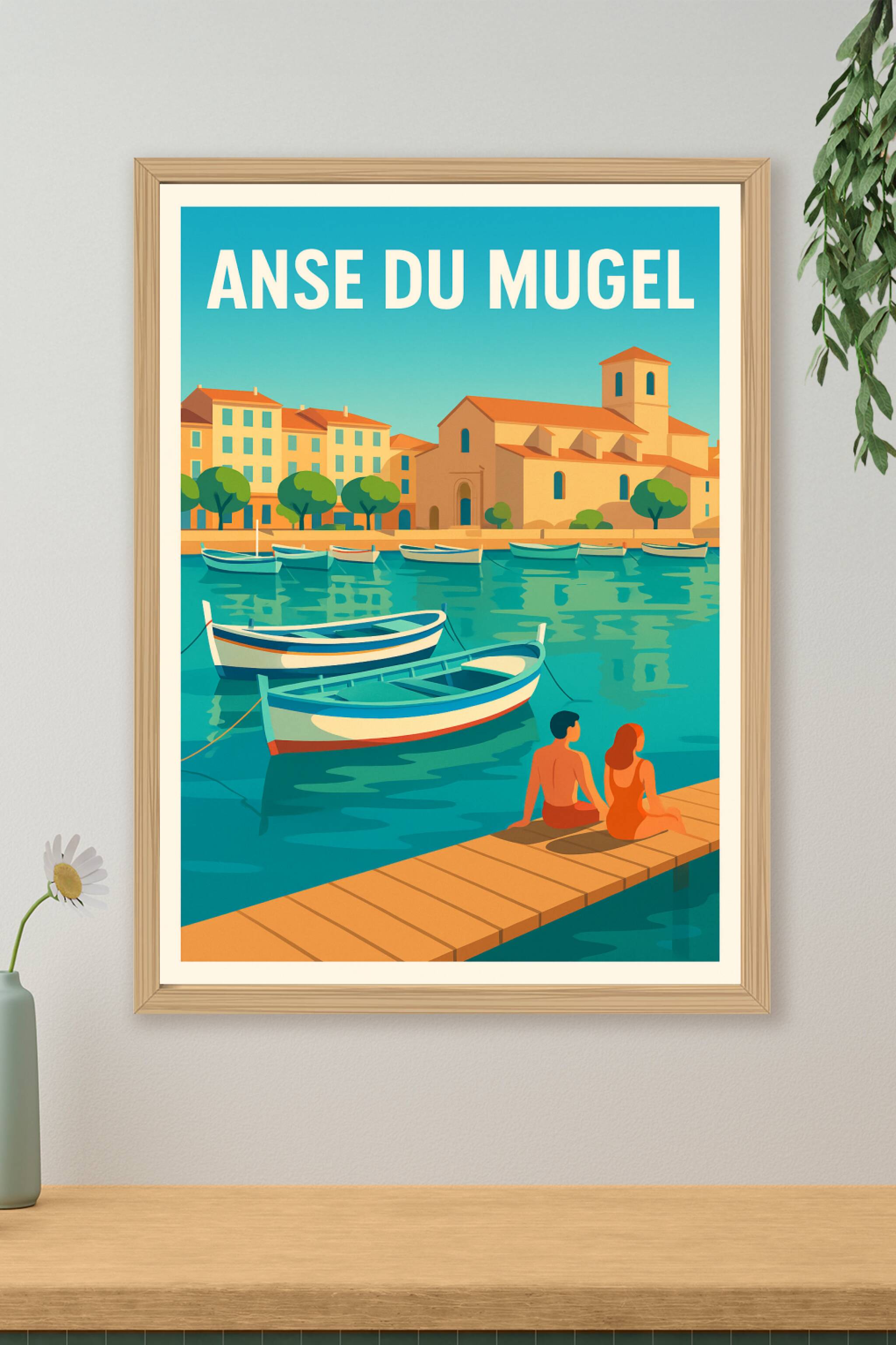 Affiche de Anse du Mugel - L'éclat de la Provence dans votre décoration