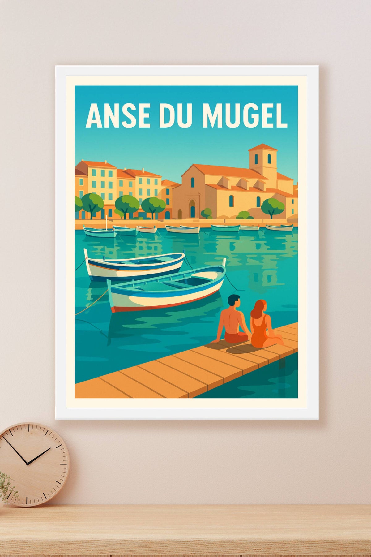 Affiche de Anse du Mugel - L'éclat de la Provence dans votre décoration
