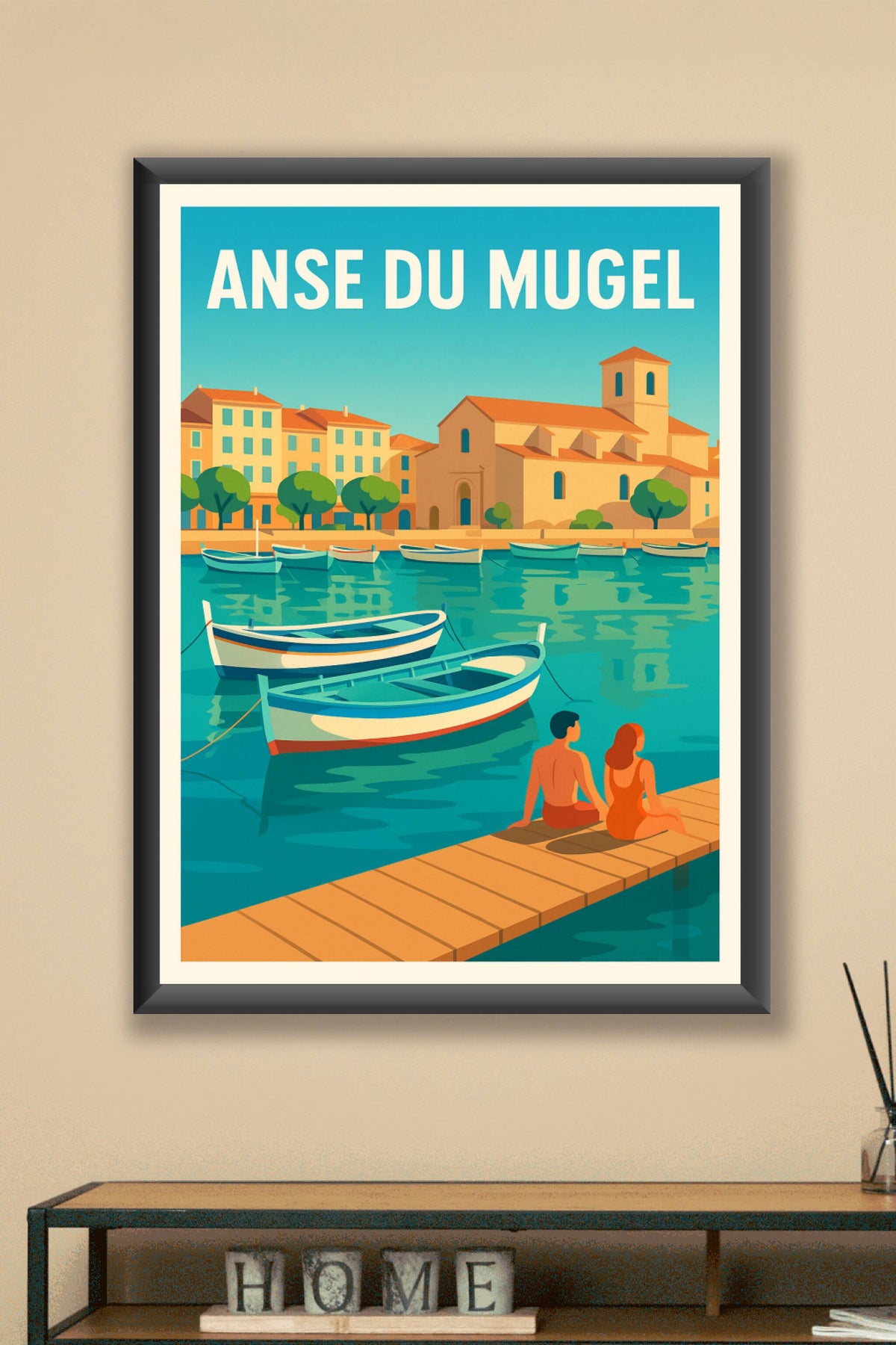 Affiche de Anse du Mugel - L'éclat de la Provence dans votre décoration