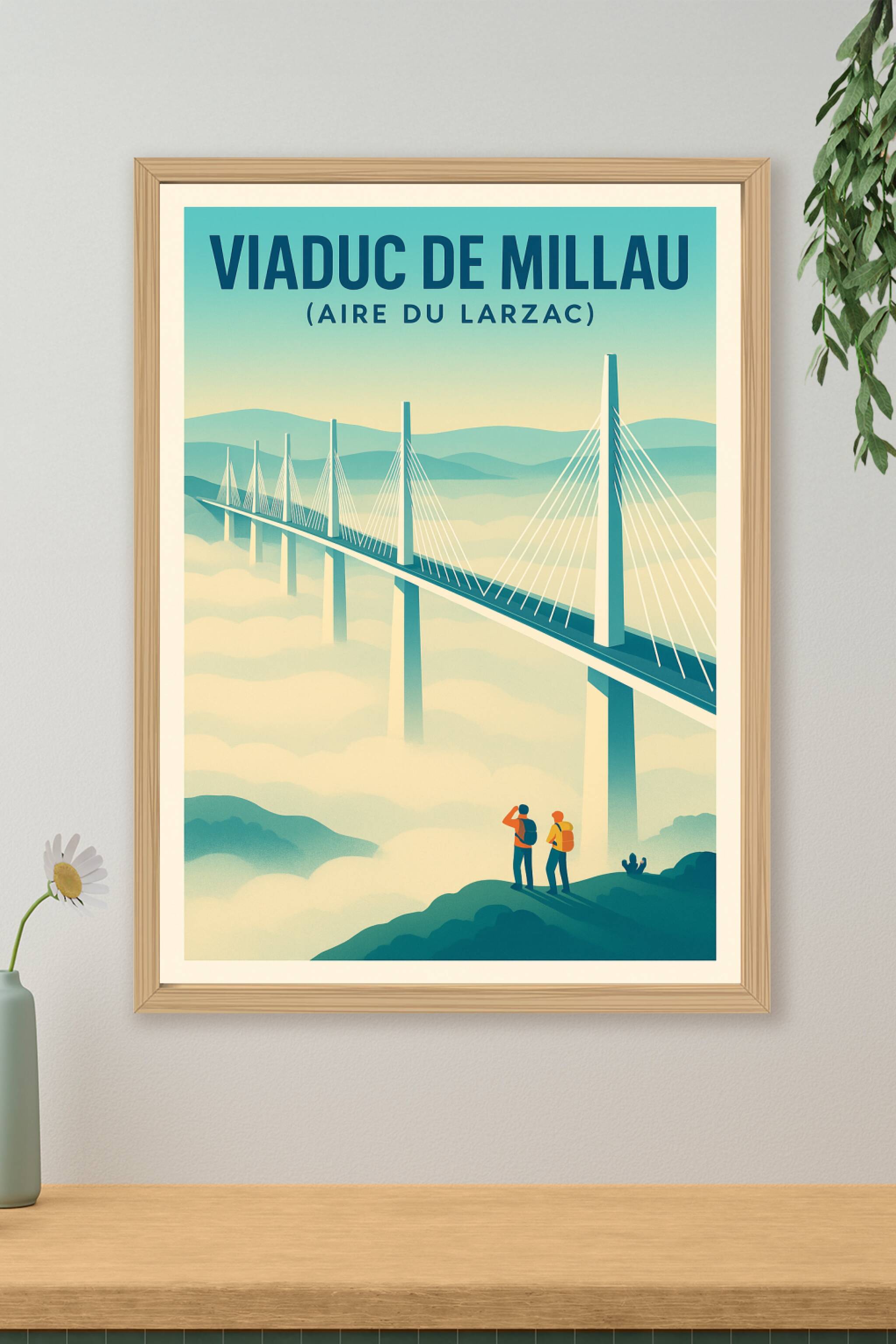 Affiche de Viaduc de Millau - Une prouesse architecturale au-dessus des nuages