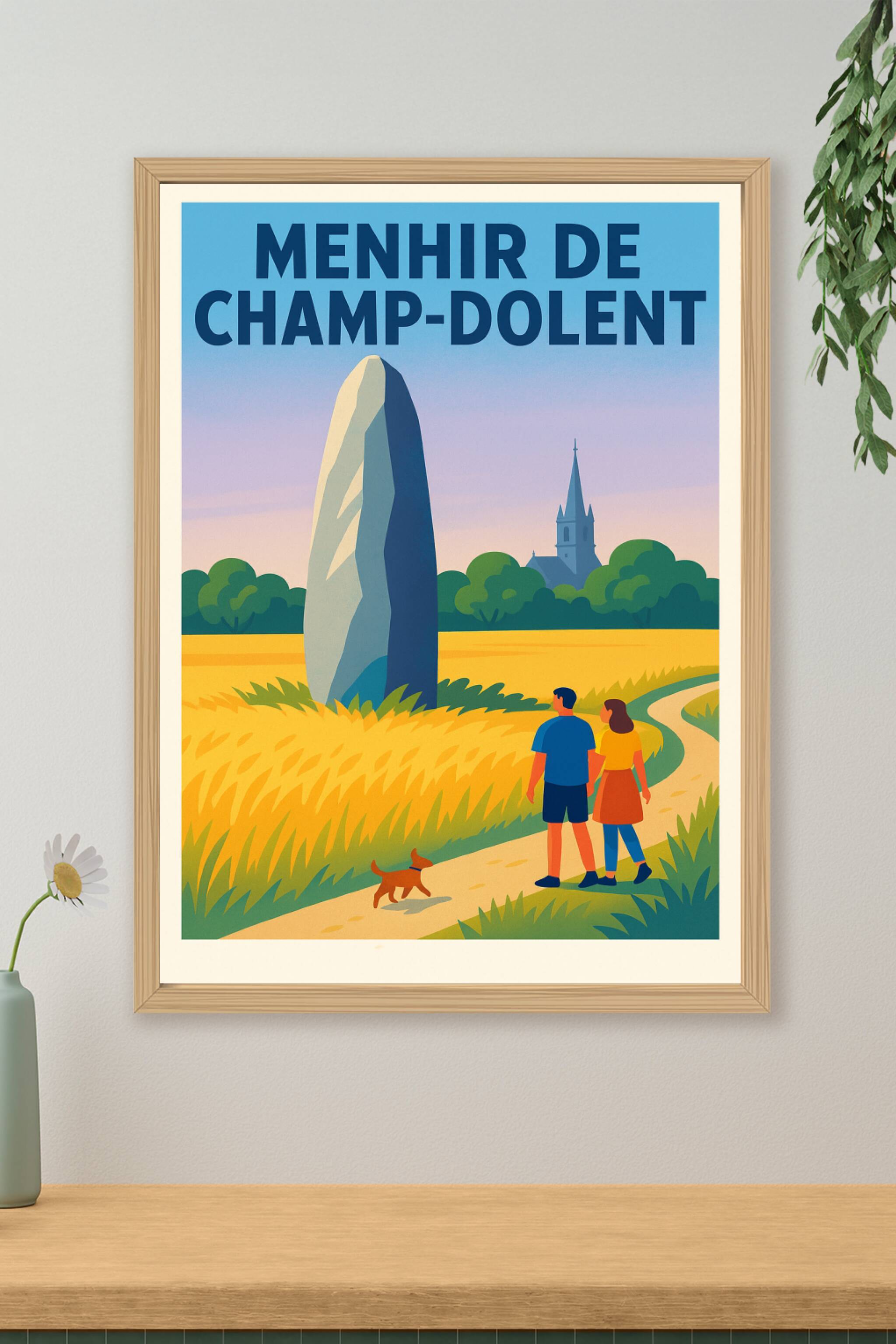 Affiche de Menhir de Champ-Dolent - L'élégance millénaire de la Bretagne