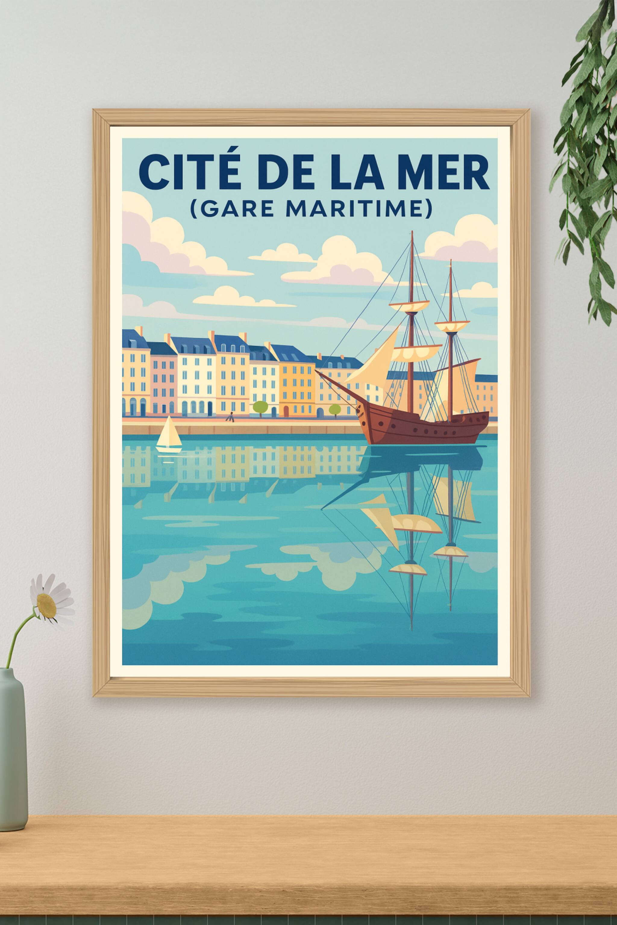 Affiche de Cité de la Mer - Voyagez vers l'élégance maritime d'antan