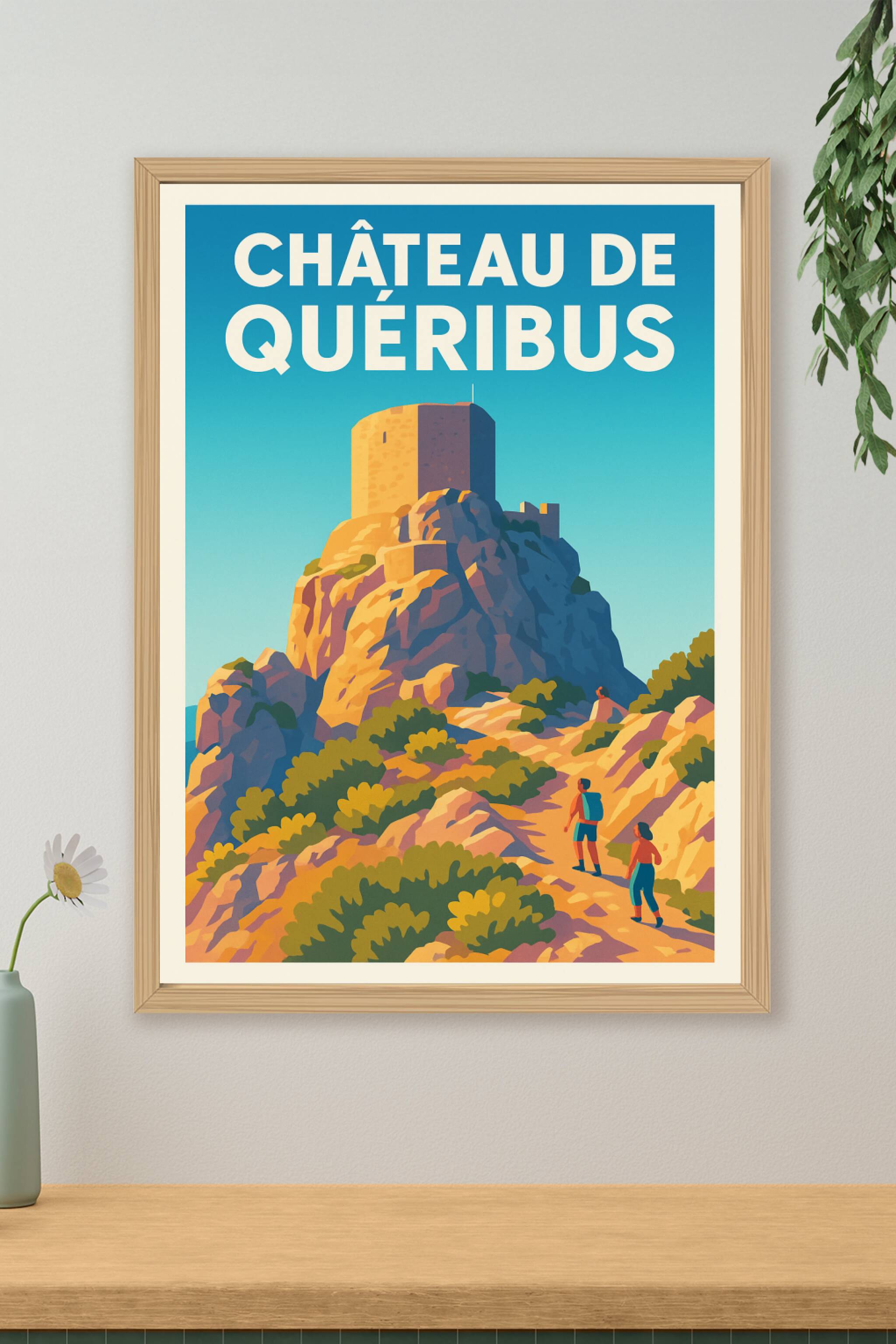 Affiche de Château de Quéribus - La citadelle du vertige dans votre intérieur