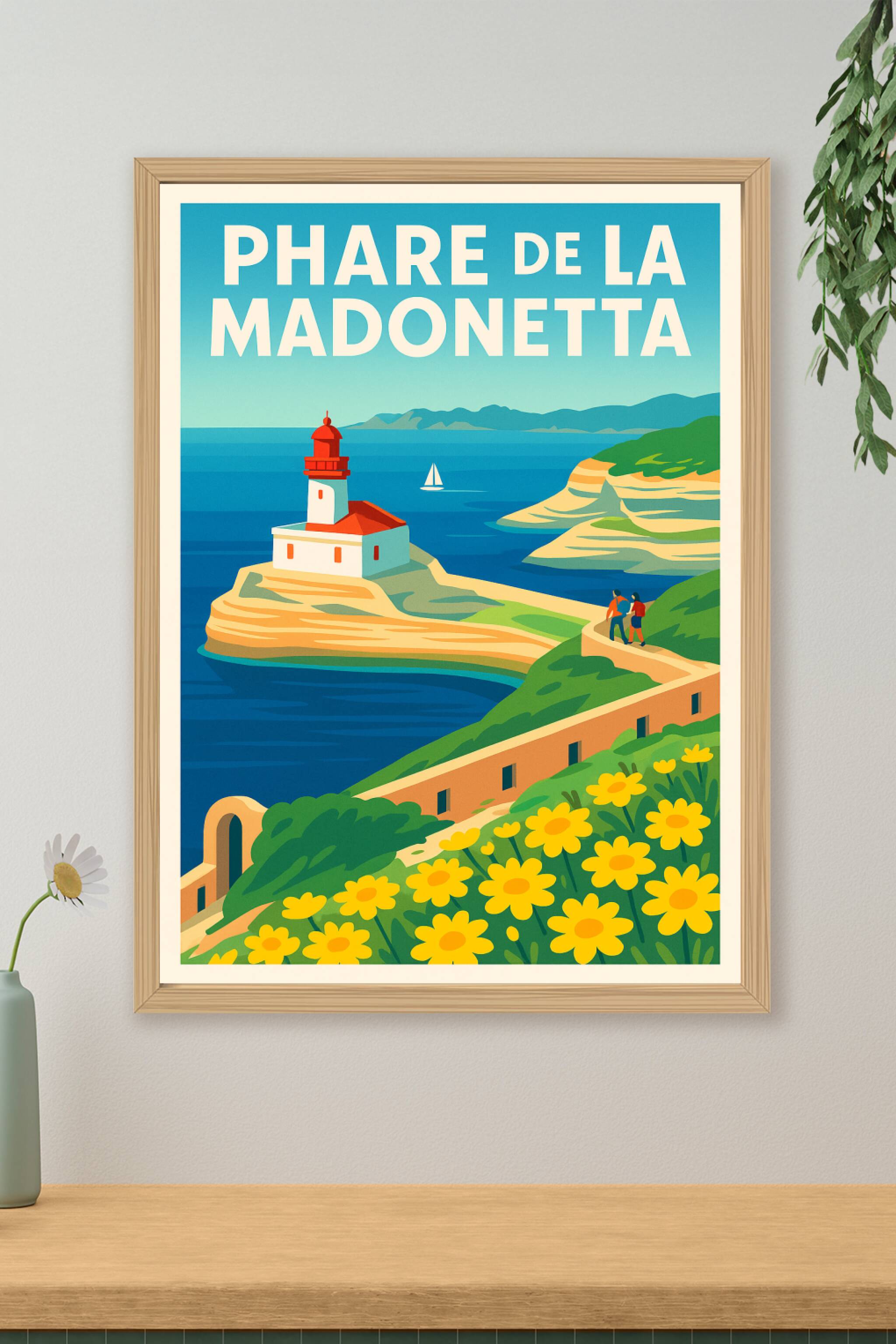 Affiche de Phare de la Madonetta - L'éclat de Bonifacio sur vos murs
