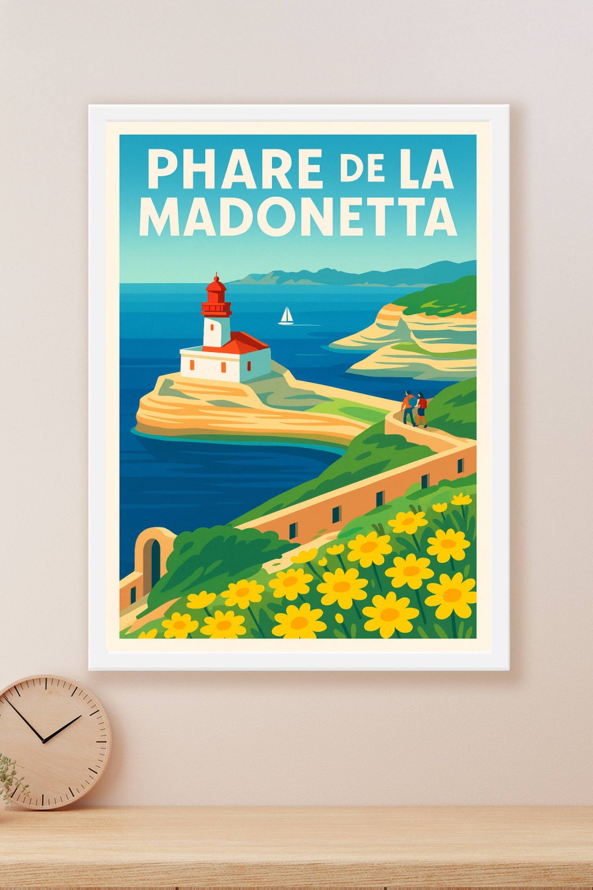 Affiche de Phare de la Madonetta - L'éclat de Bonifacio sur vos murs